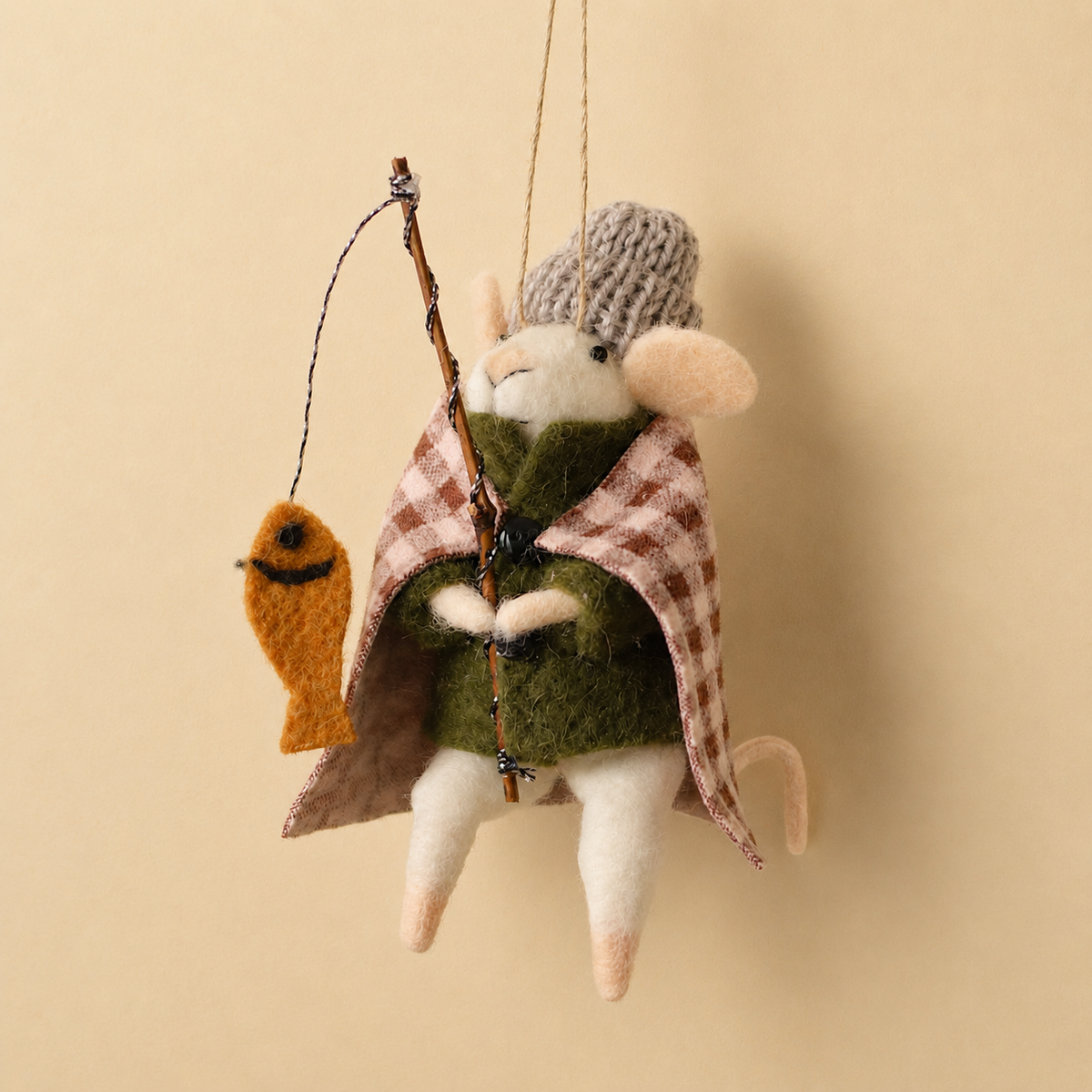 Ice Fishing Ivan Mouse Ornament