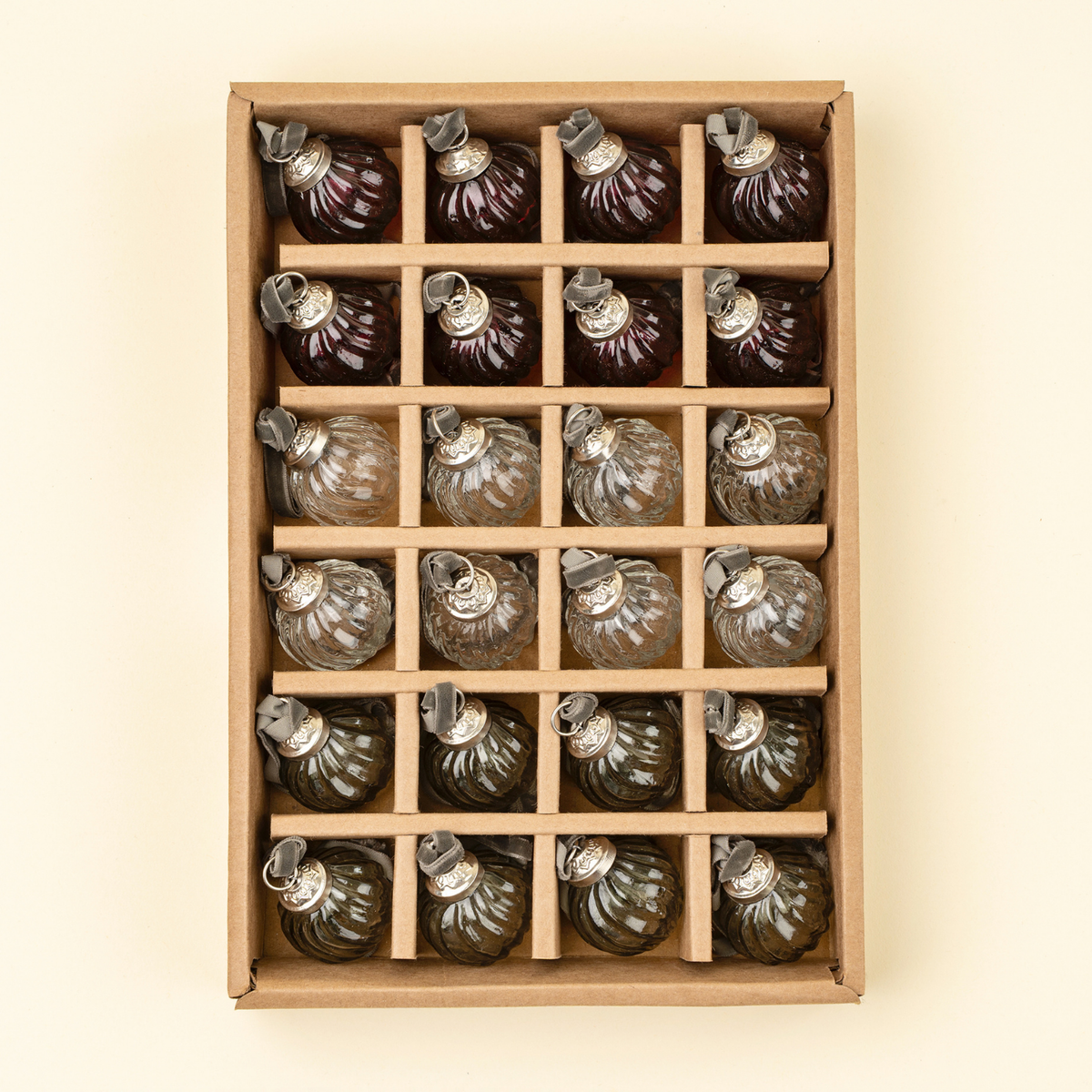 Berry Bauble Glass Ornaments (Set of 24)