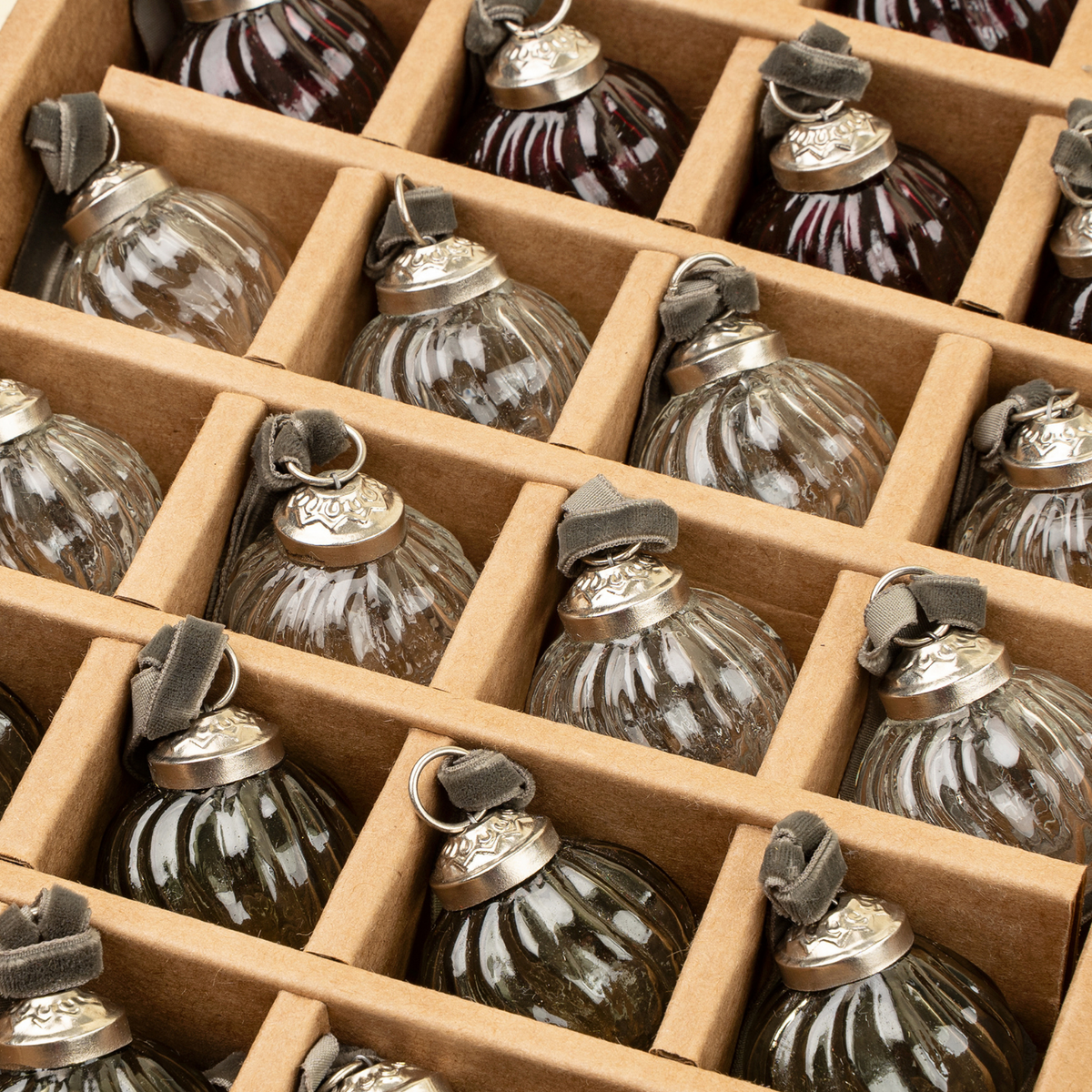 Berry Bauble Glass Ornaments (Set of 24)
