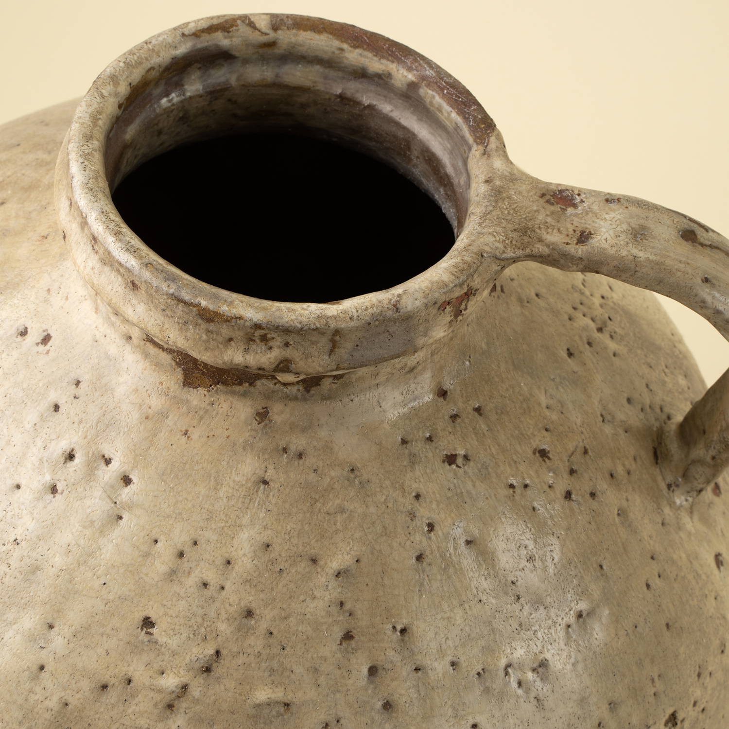 Santorini Distressed Cream Terracotta Vase