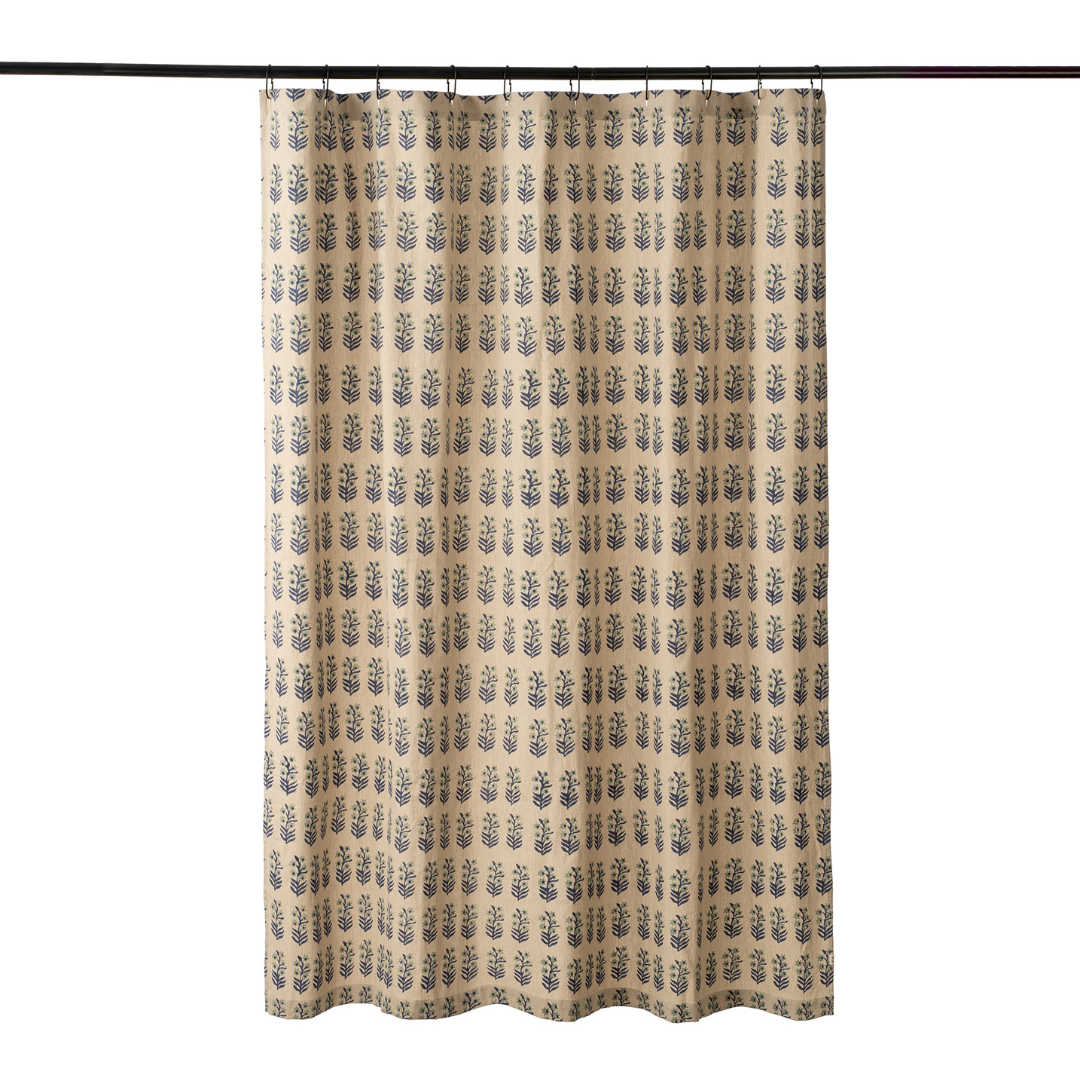 Linen Shower Curtain - Rhythm