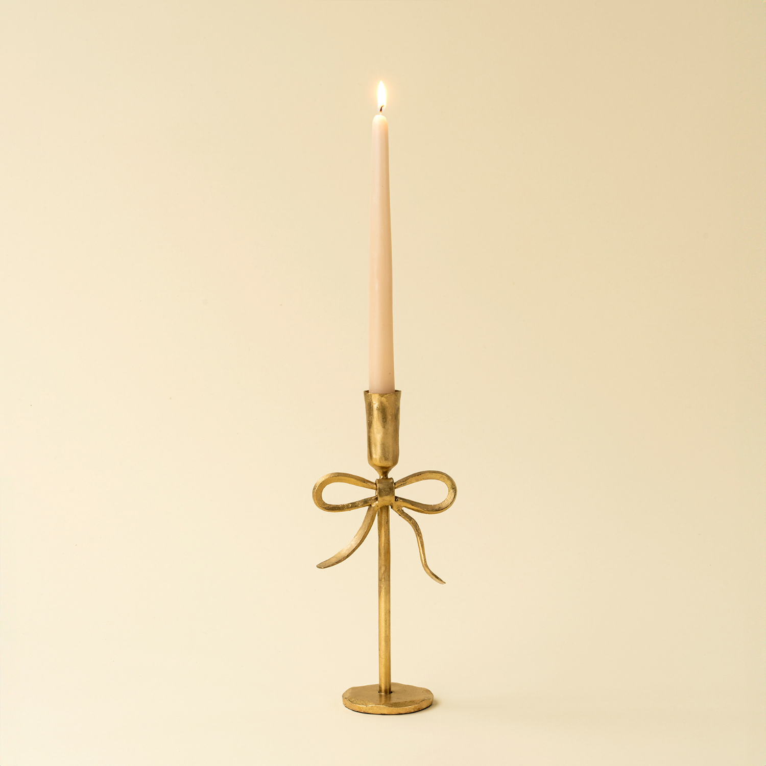 Gold Belle Bow Candlestick