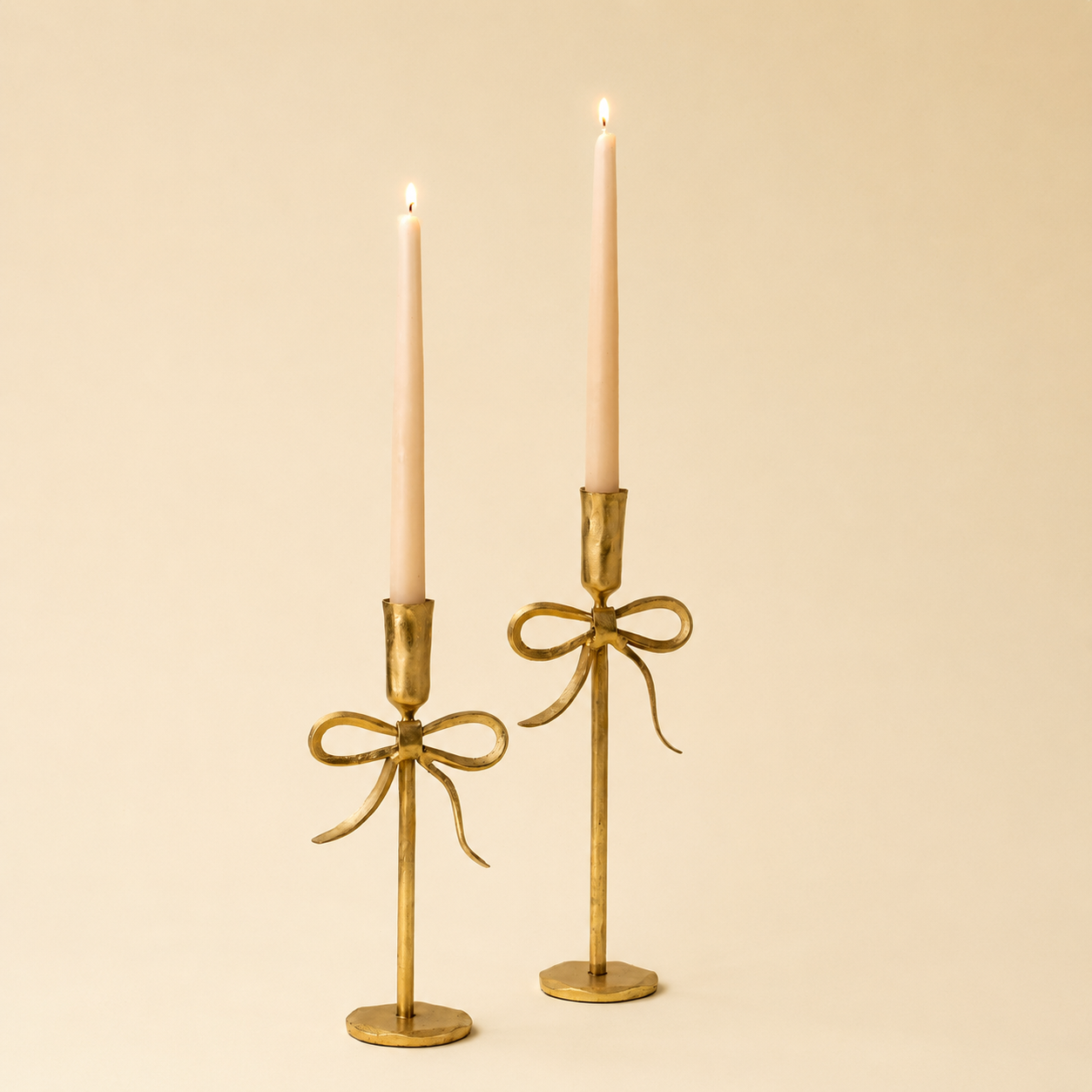 Gold Belle Bow Candlestick