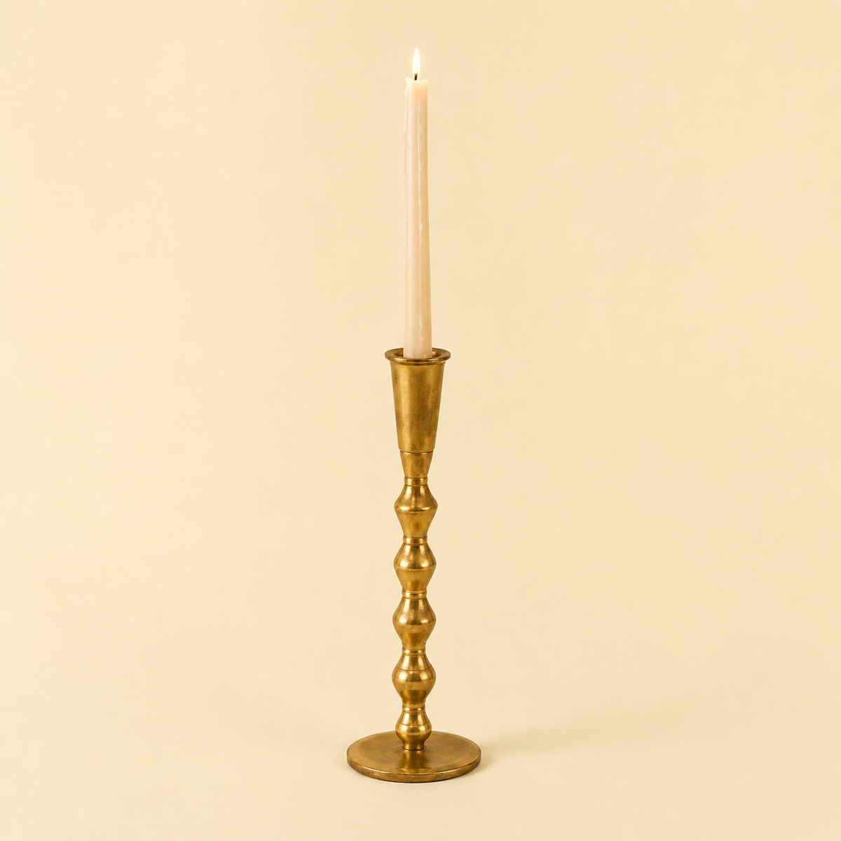 Gold Orbit Iron Candlestick