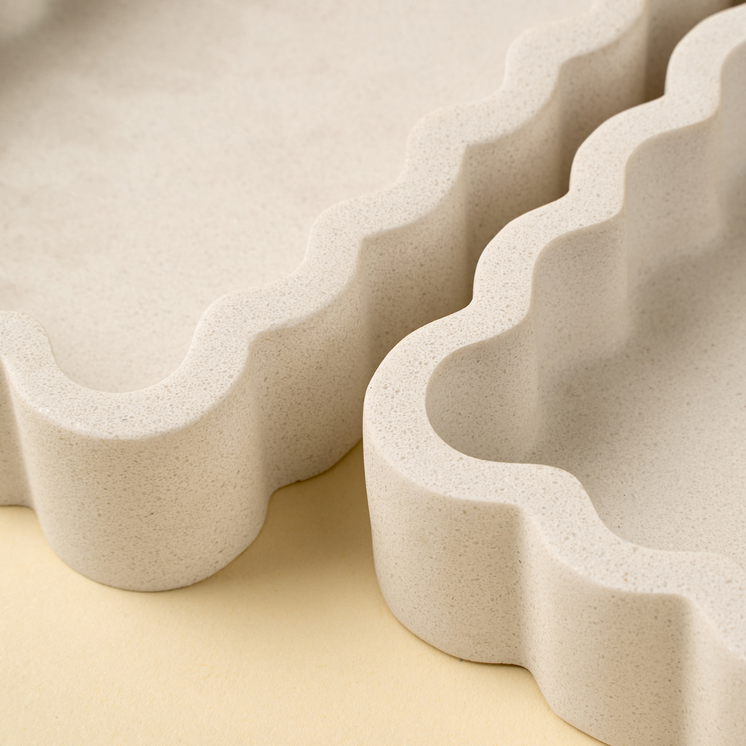 Scalloped Marble Jewelry Tray