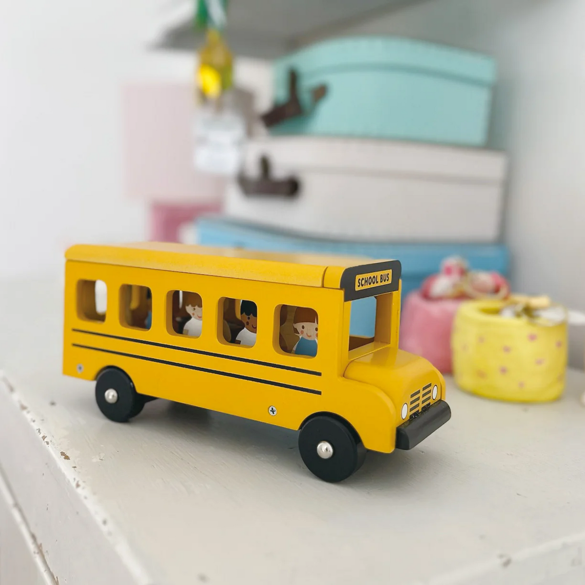 Kids Wood Sunny School Bus