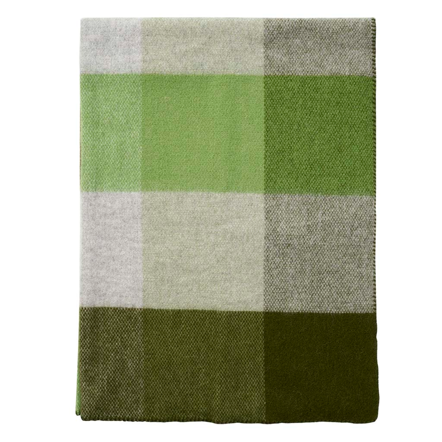 Green Checked Wool Throw