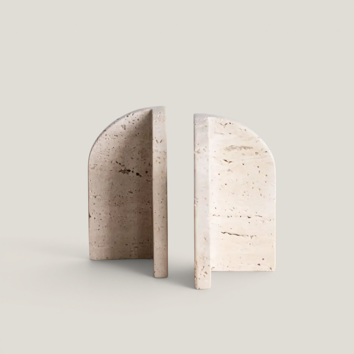 Travertine Bookend (Set of 2) - Beige