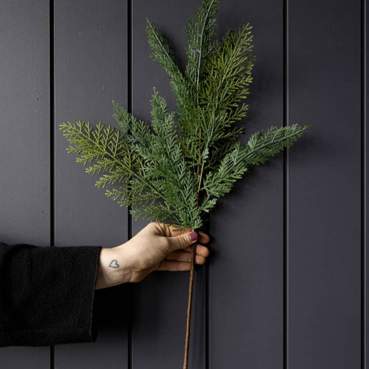 Artificial Real Touch 31" Cypress Green Leaf Stem
