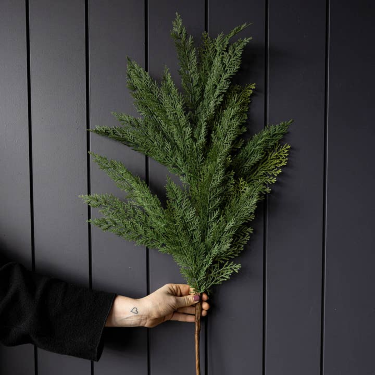 Artificial Real Touch 31" Cypress Green Leaf Stem