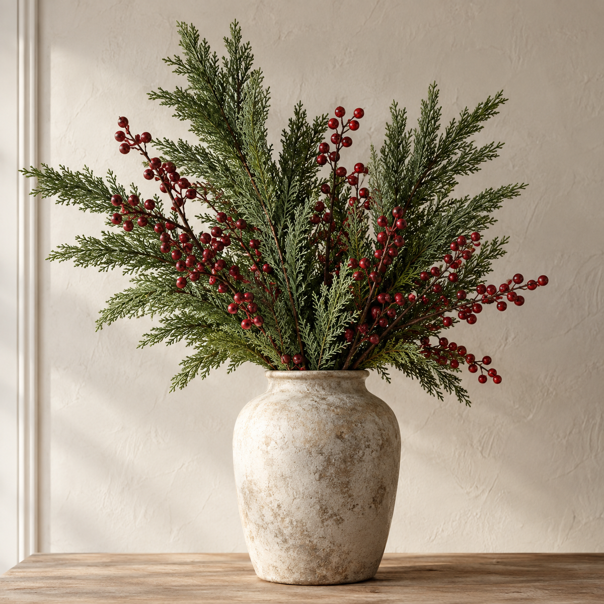 Artificial 31" Real Touch Cypress Green Leaf Stem