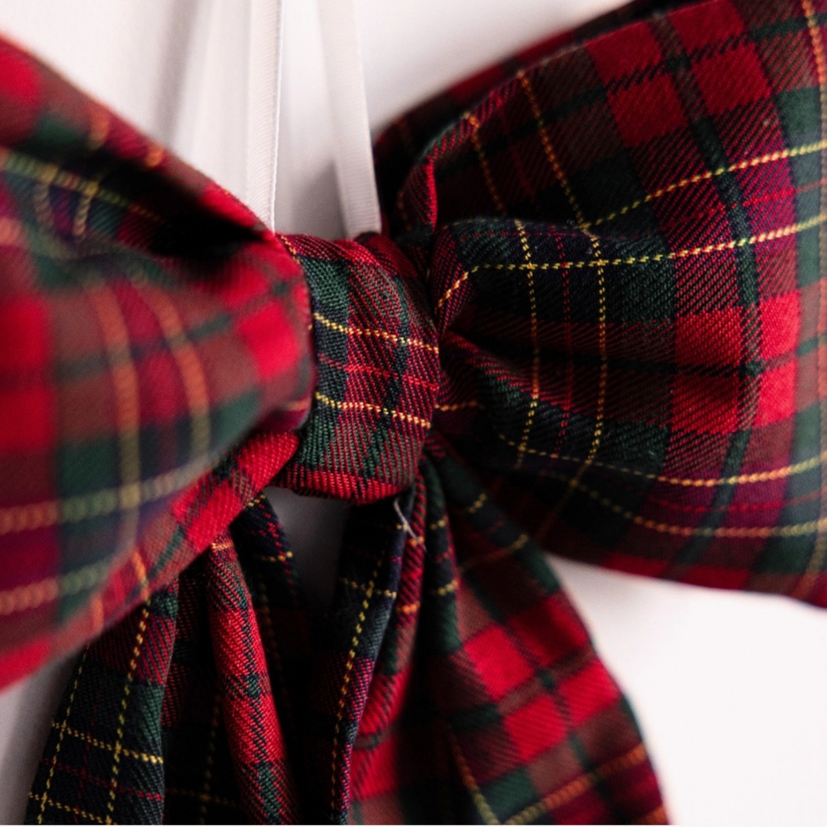 Noel Plaid Red Fabric Bows