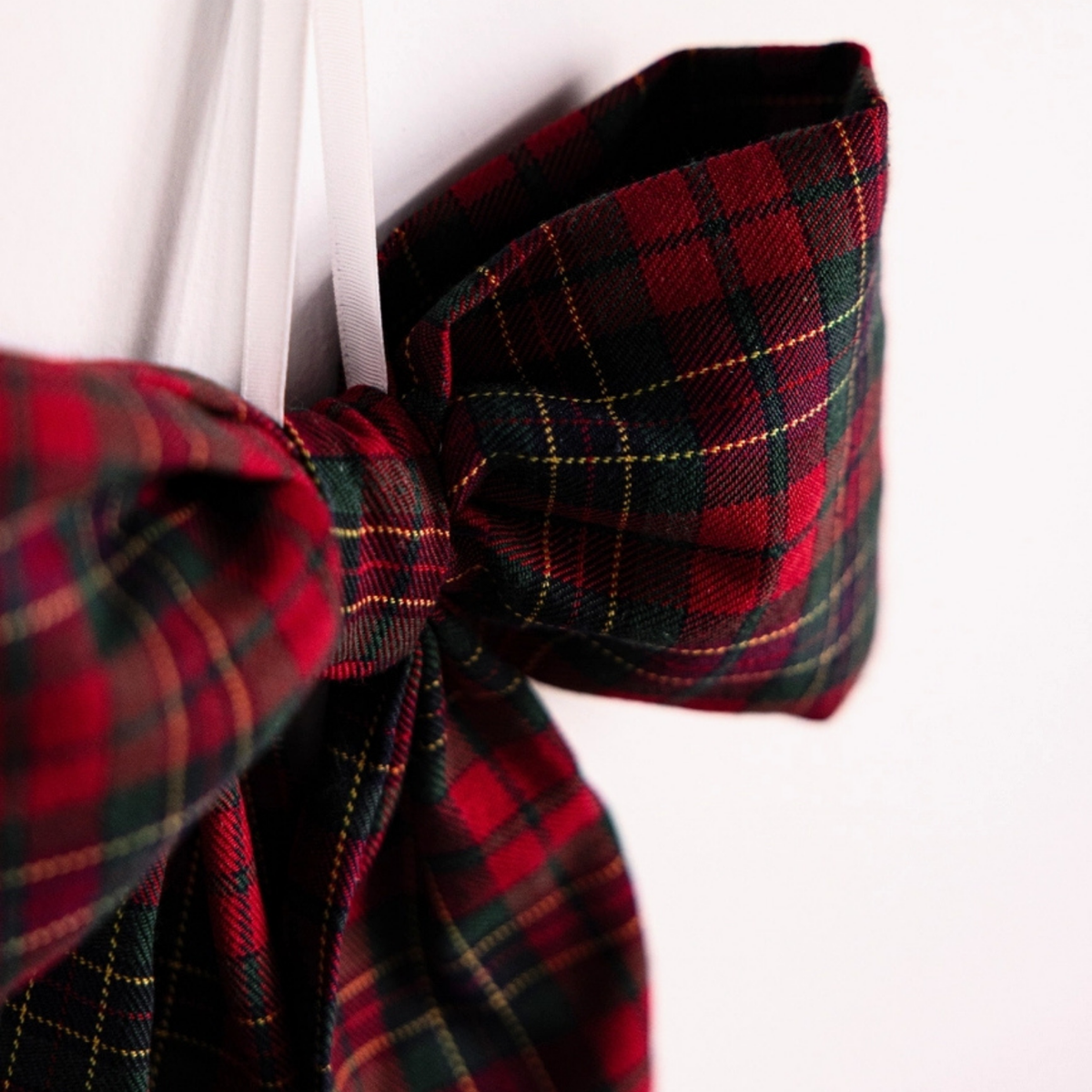 Noel Plaid Red Fabric Bows