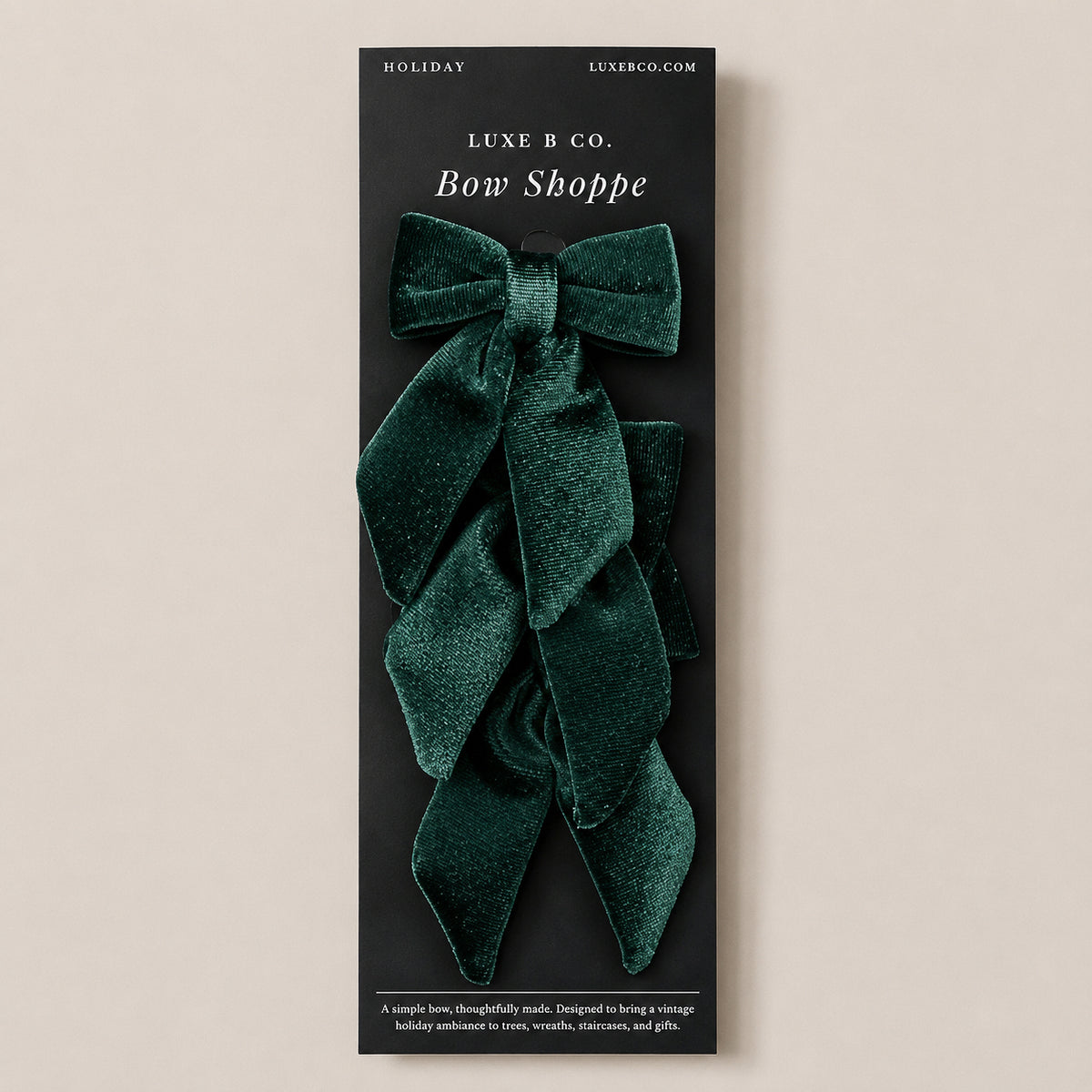 Mini Emerald Velvet Bow (Set of 3)