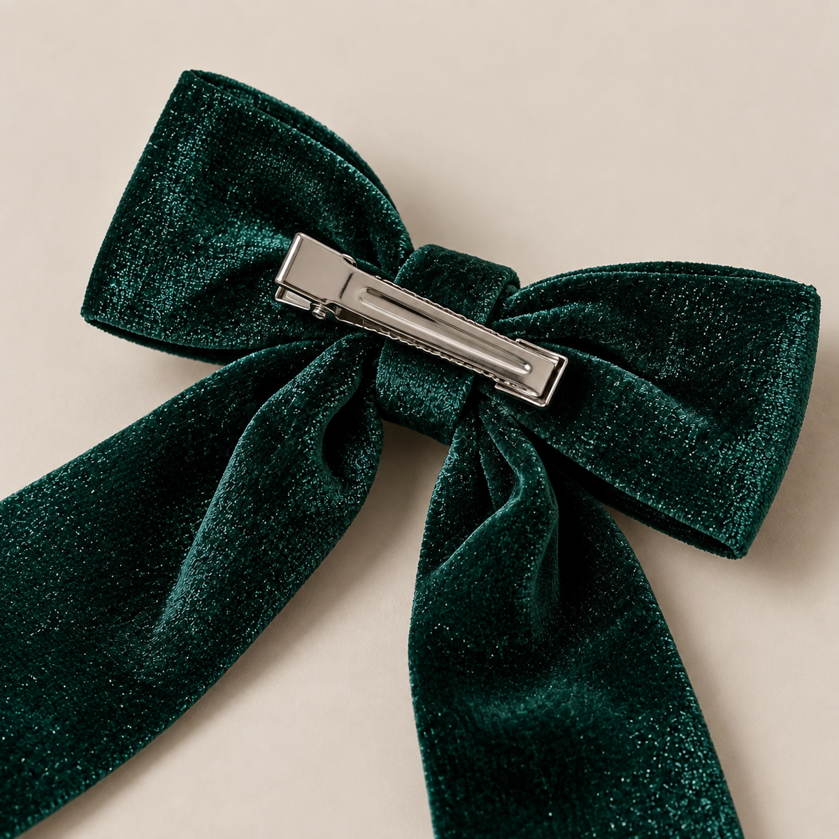 Mini Emerald Velvet Bow (Set of 3)
