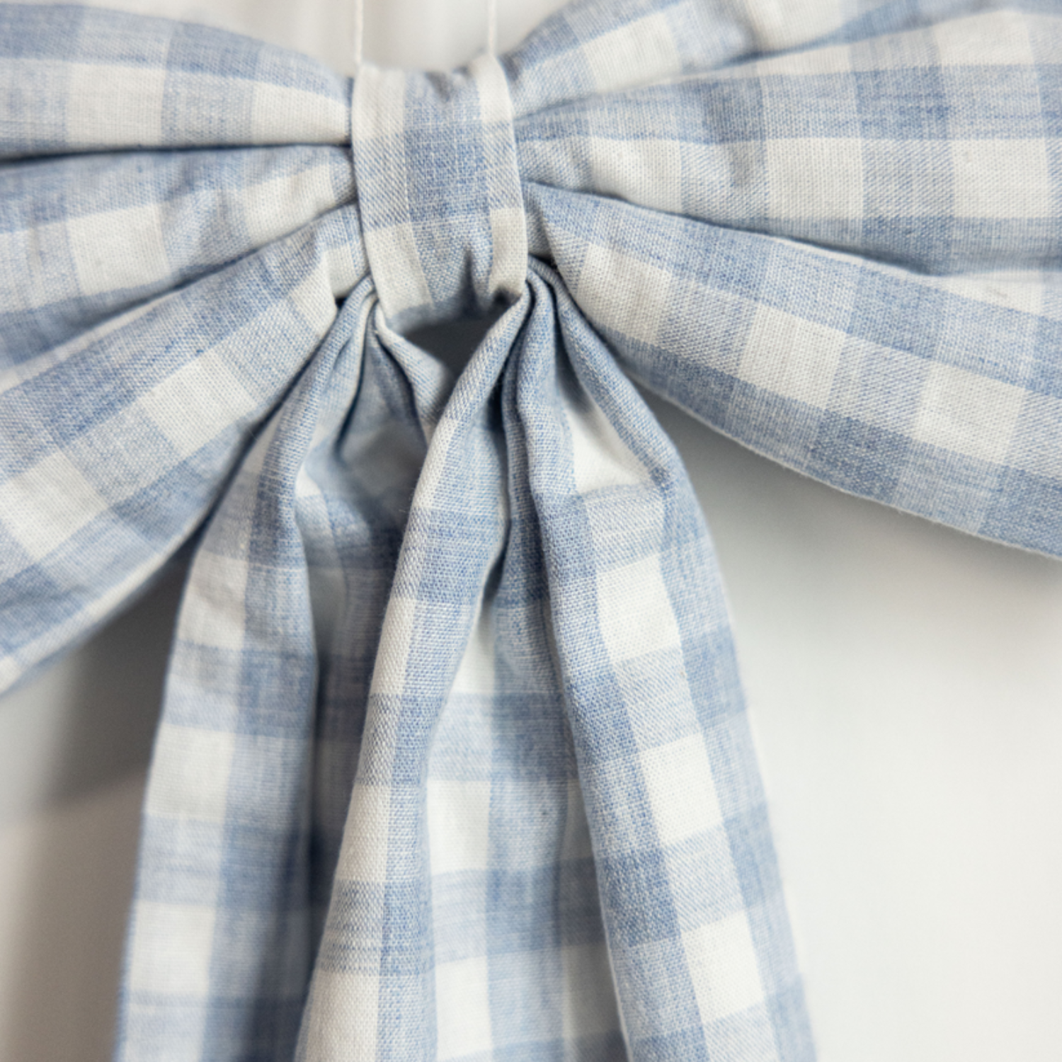 Blue Gingham Fabric Bows