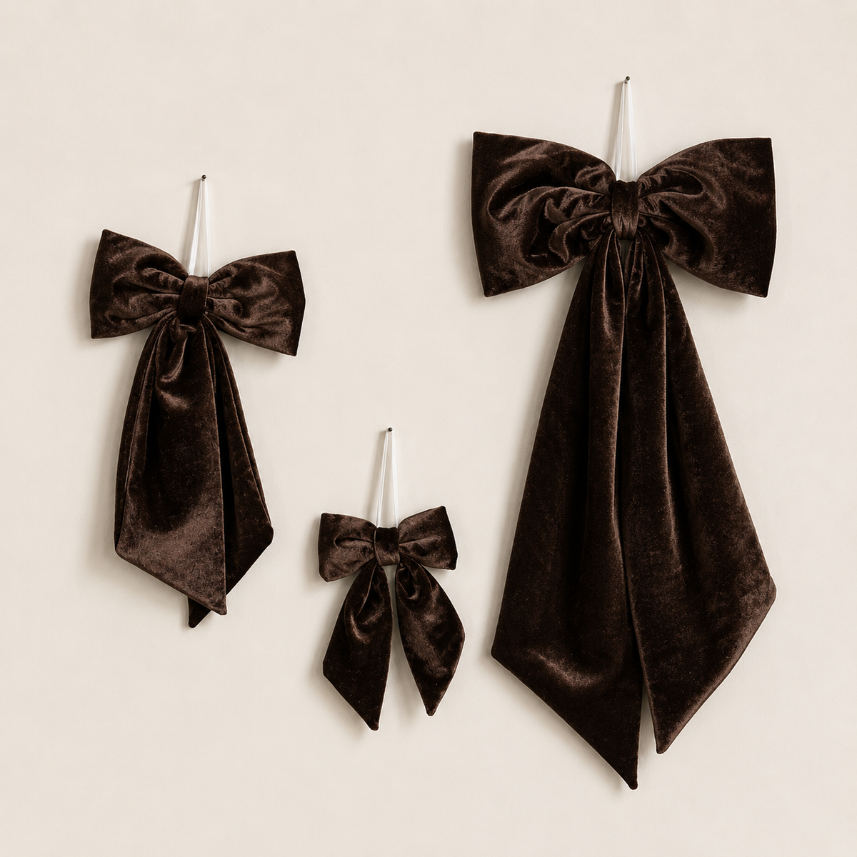 Hot Cocoa Brown Velvet Bow