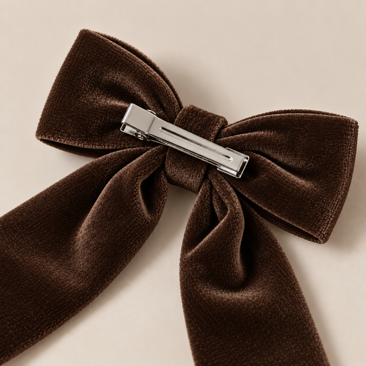 Mini Hot Cocoa Brown Velvet Bow (Set of 3)