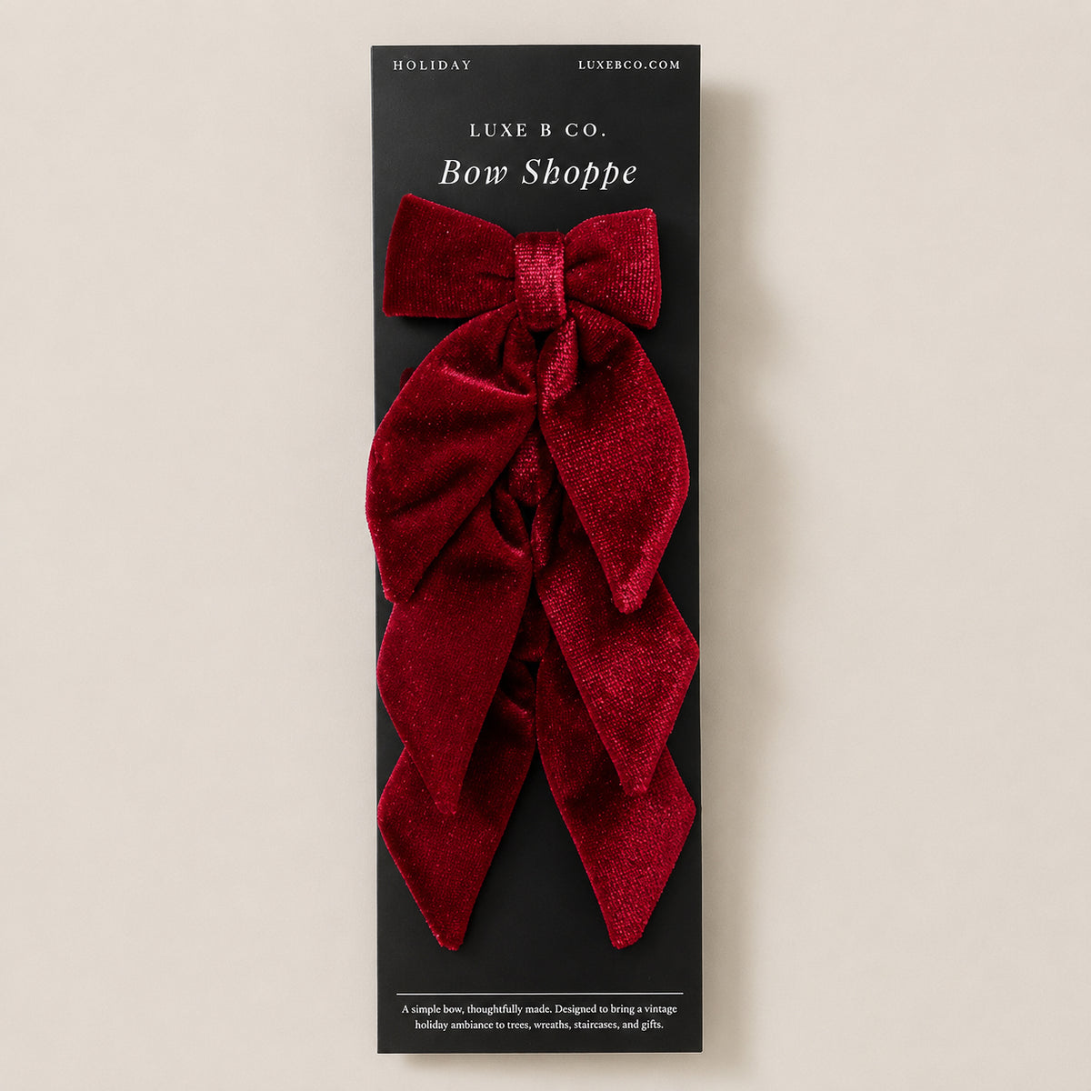 Mini Berry Velvet Bow (Set of 3)