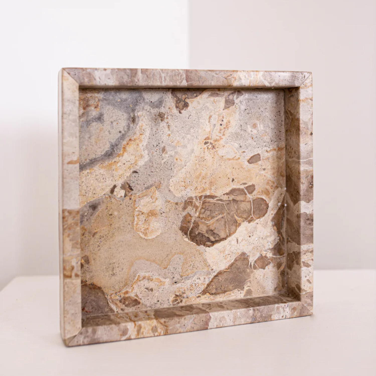 Chocolate Marble Square Tray