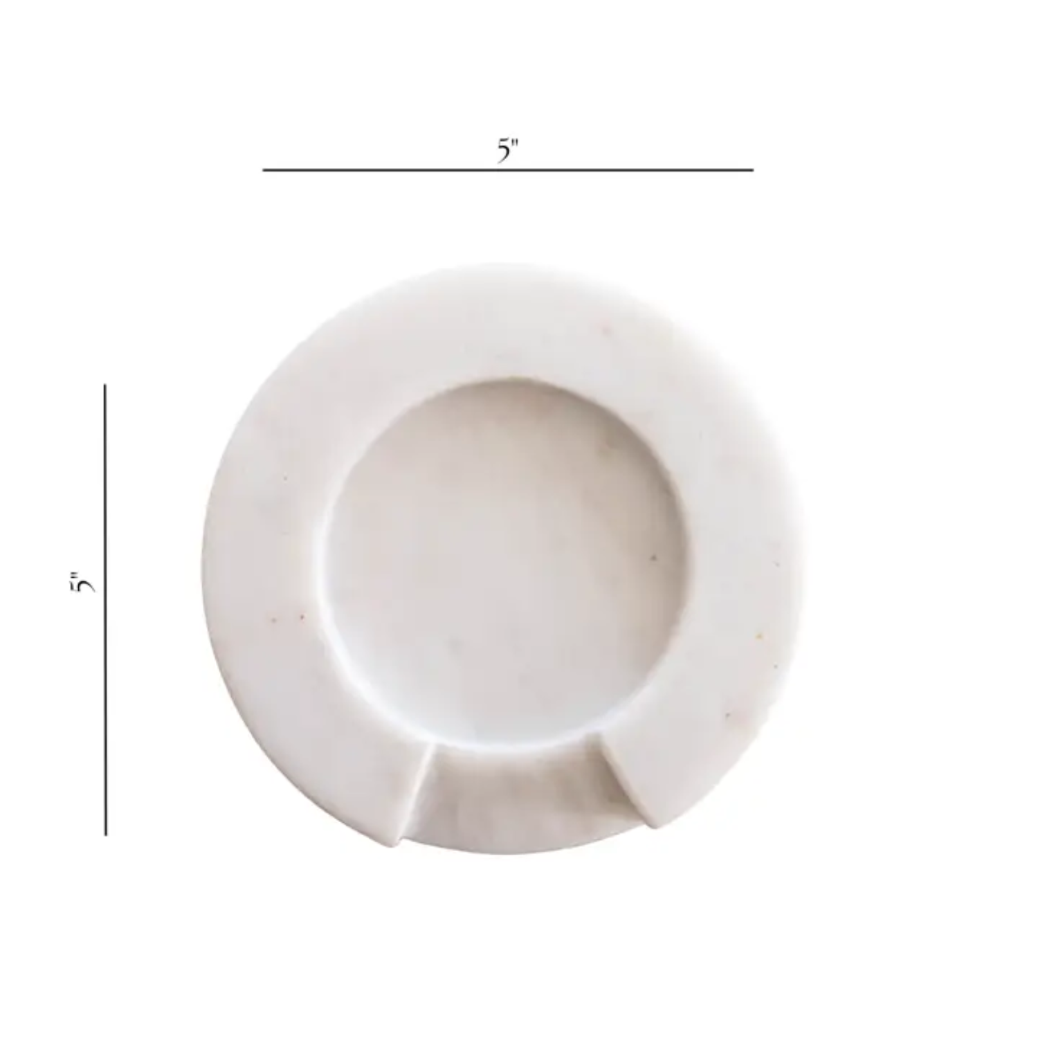 Round White Marble Spoon Rest
