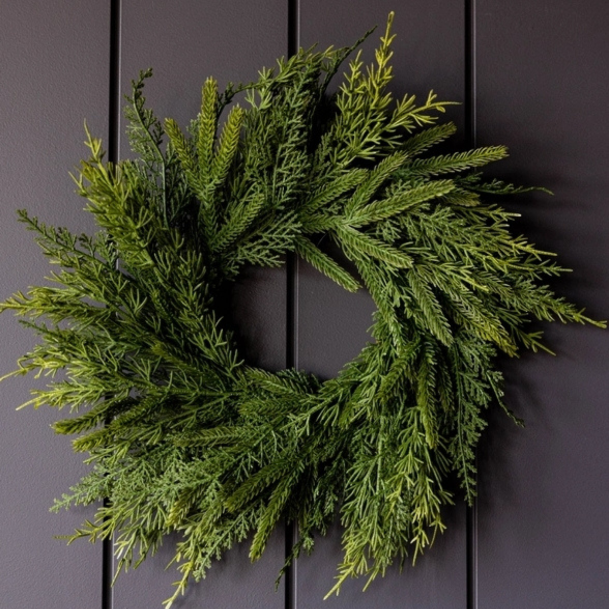Artificial 14" Real Touch Norfolk Cypress Green Wreath