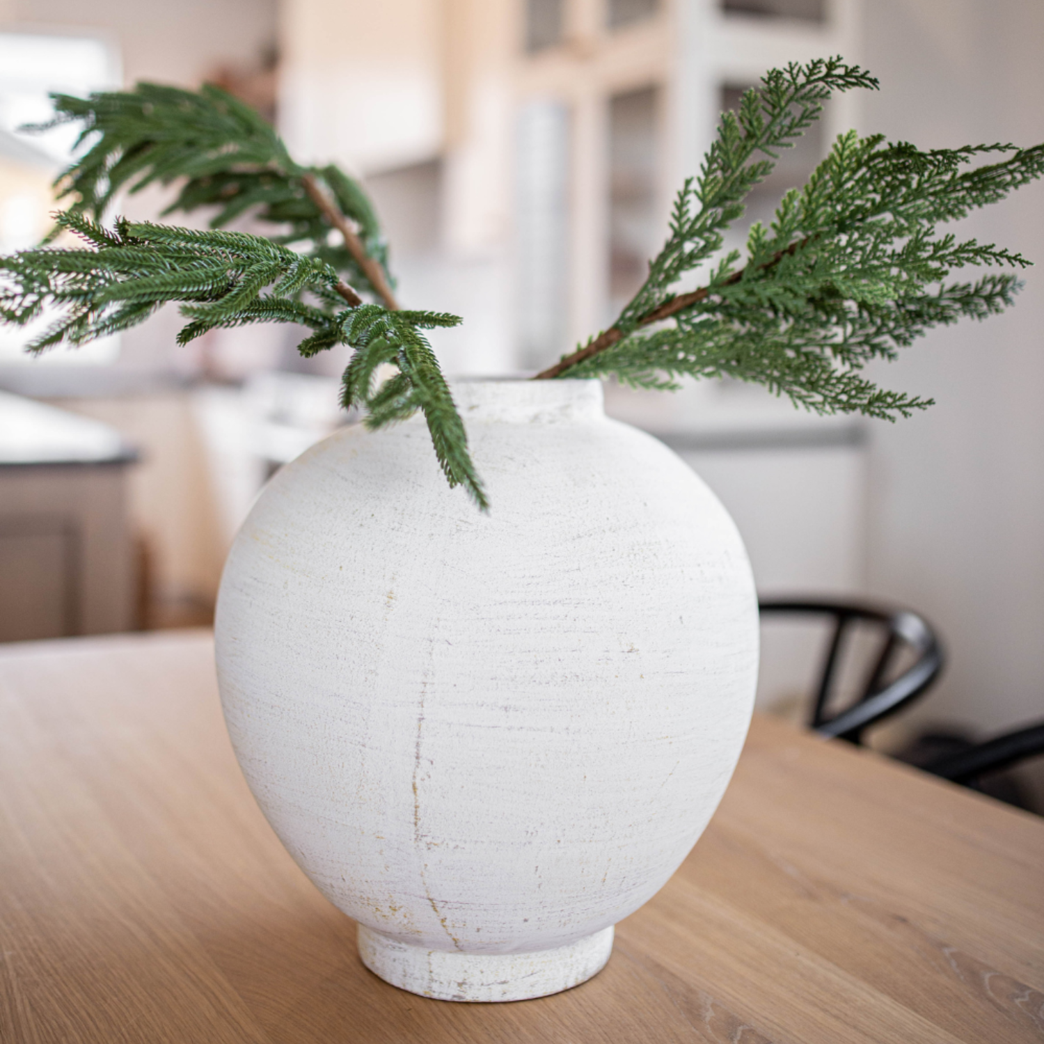Chios White Orb Vase