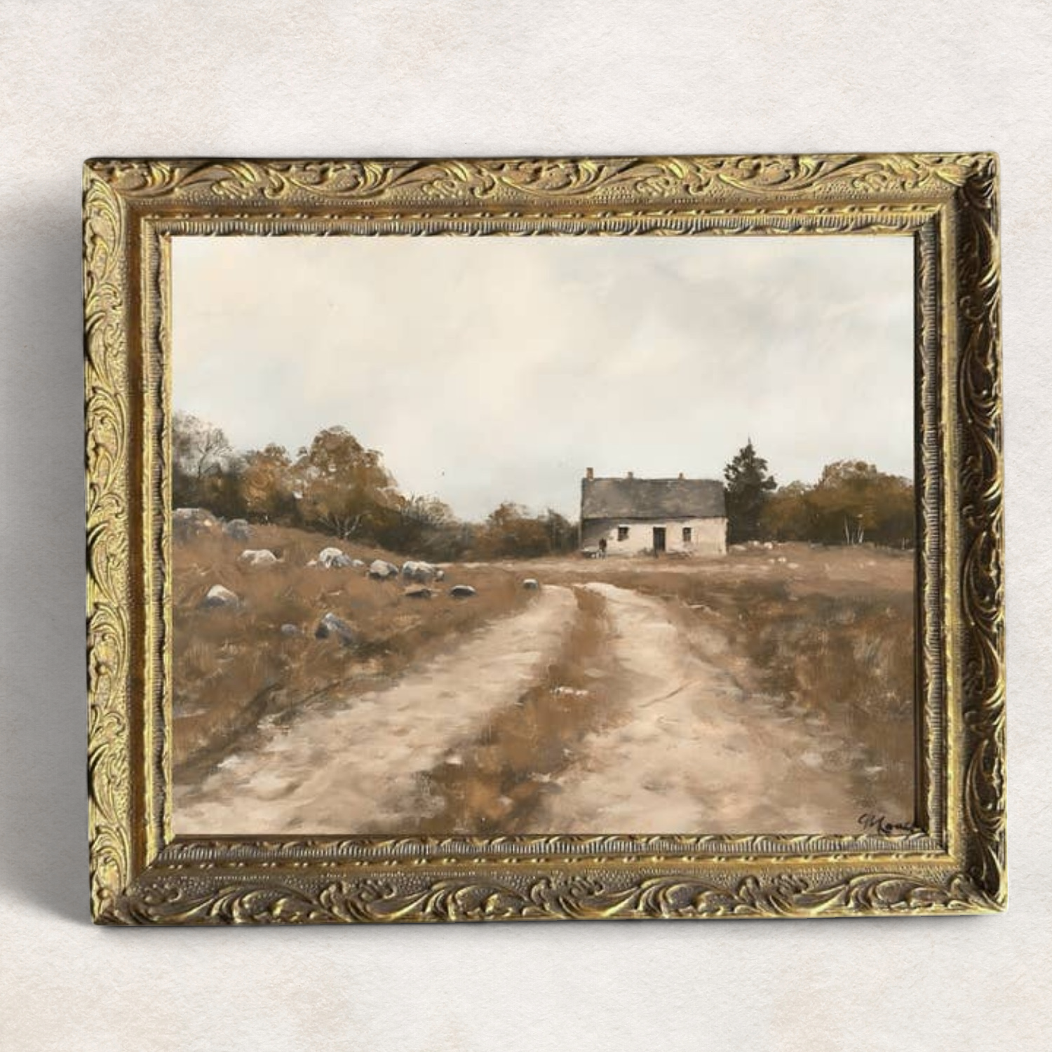 Timeless Farmstead French Brass Framed Wall Art