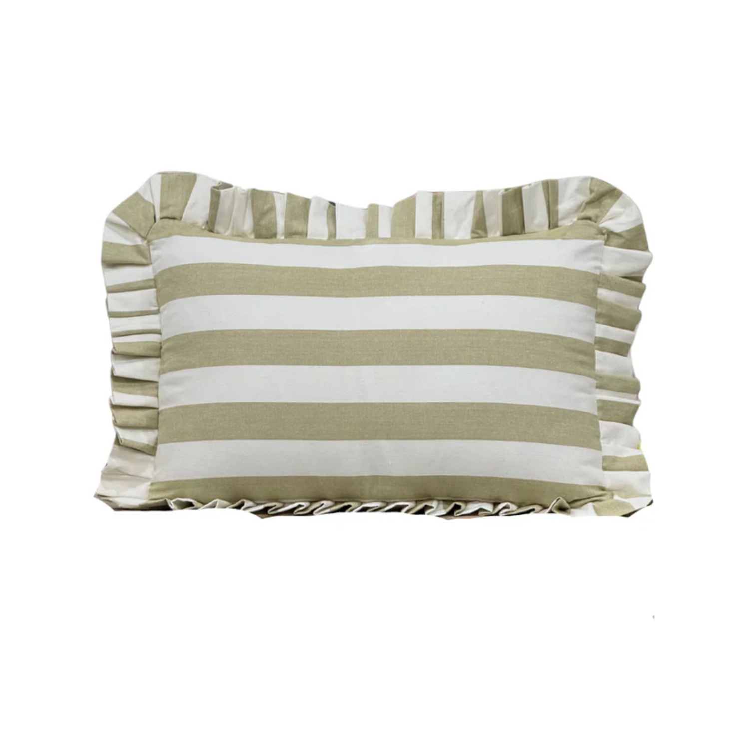 Ruffles Bold Kidney Toss Pillow - Sage