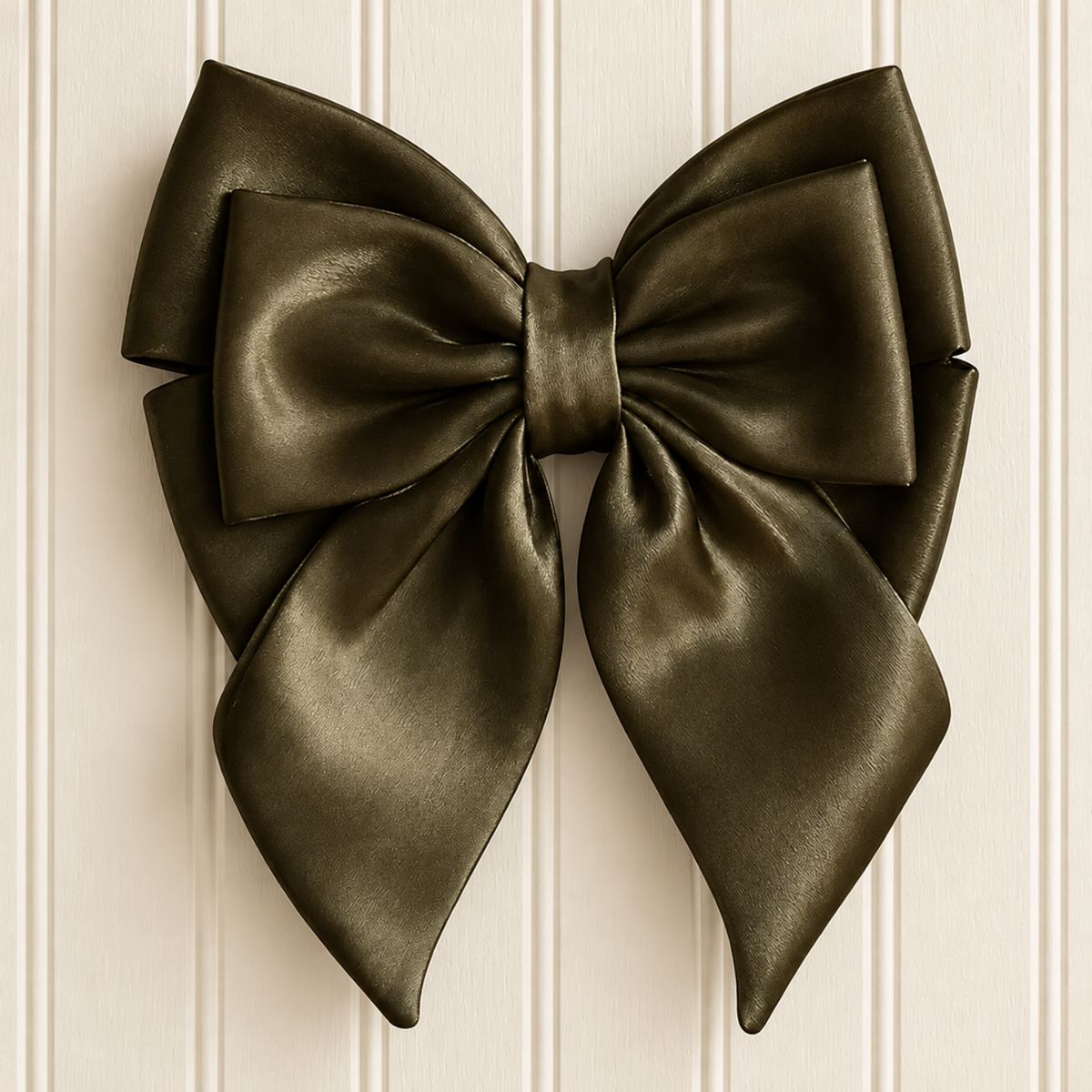 Olive Green Gauze Bow (Set of 3)