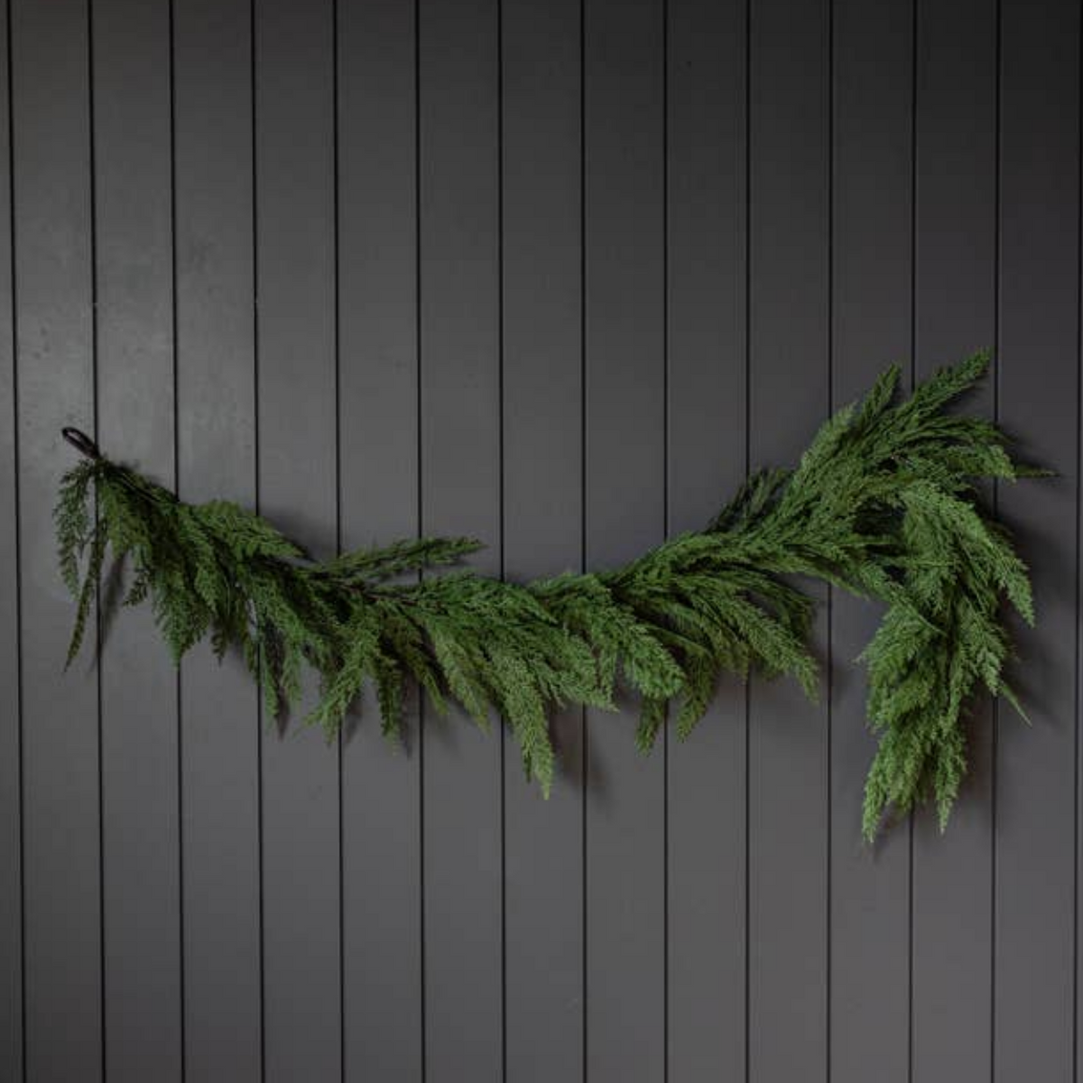 Artificial 6ft Pre-Lit Real Touch Cypress Green Garland