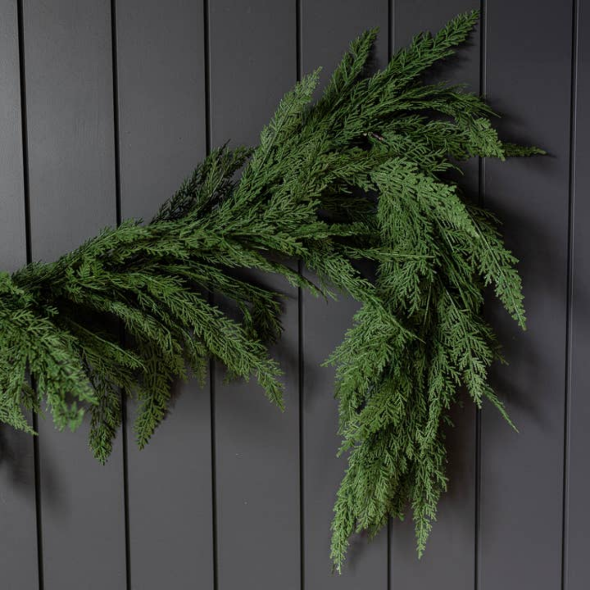 Artificial 6ft Pre-Lit Real Touch Cypress Green Garland
