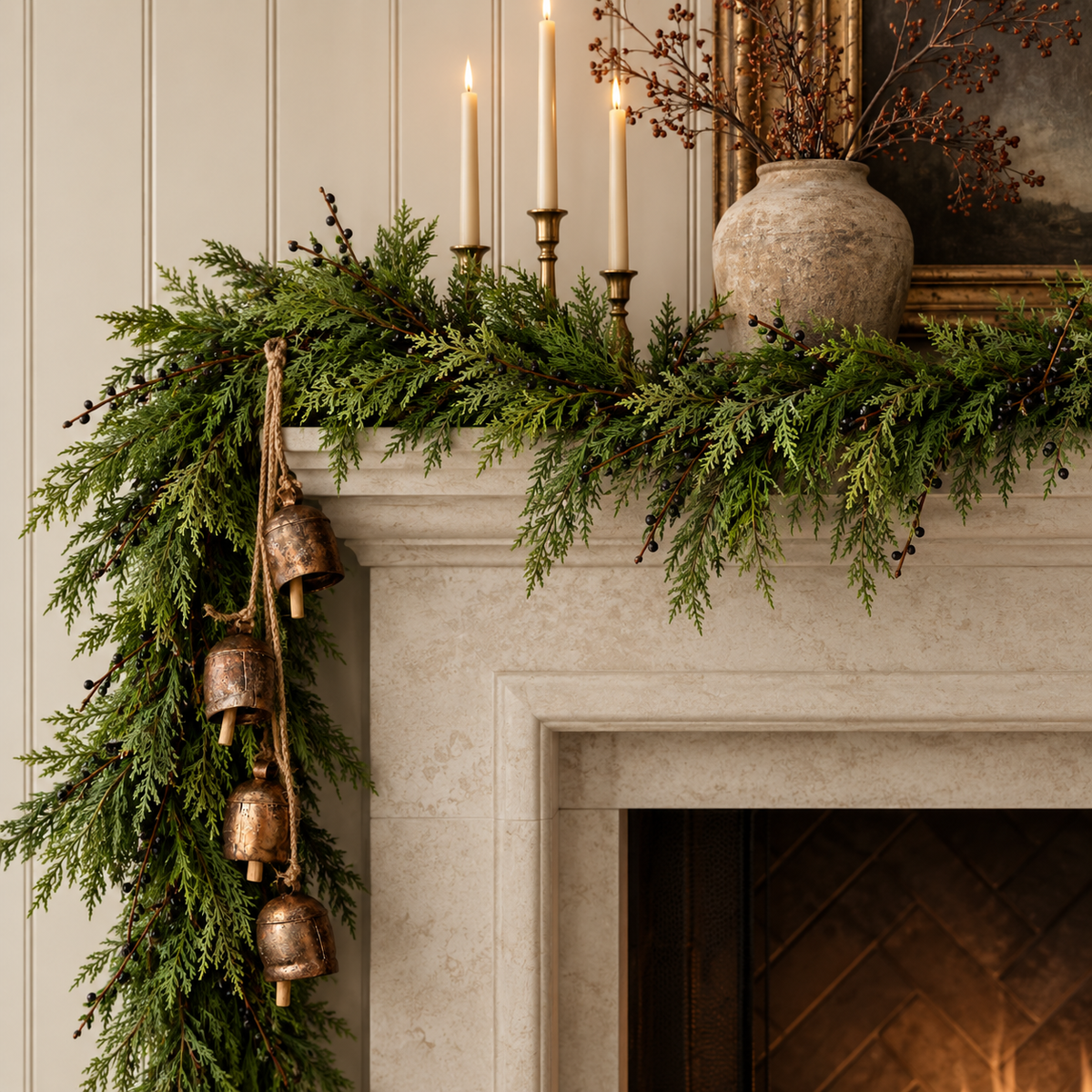 Hearth Jute 32L Bell Garland