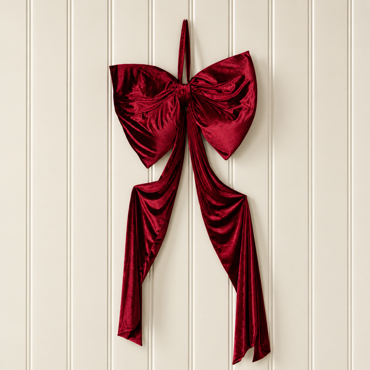 Oversized 46" Berry Red Velvet Bow