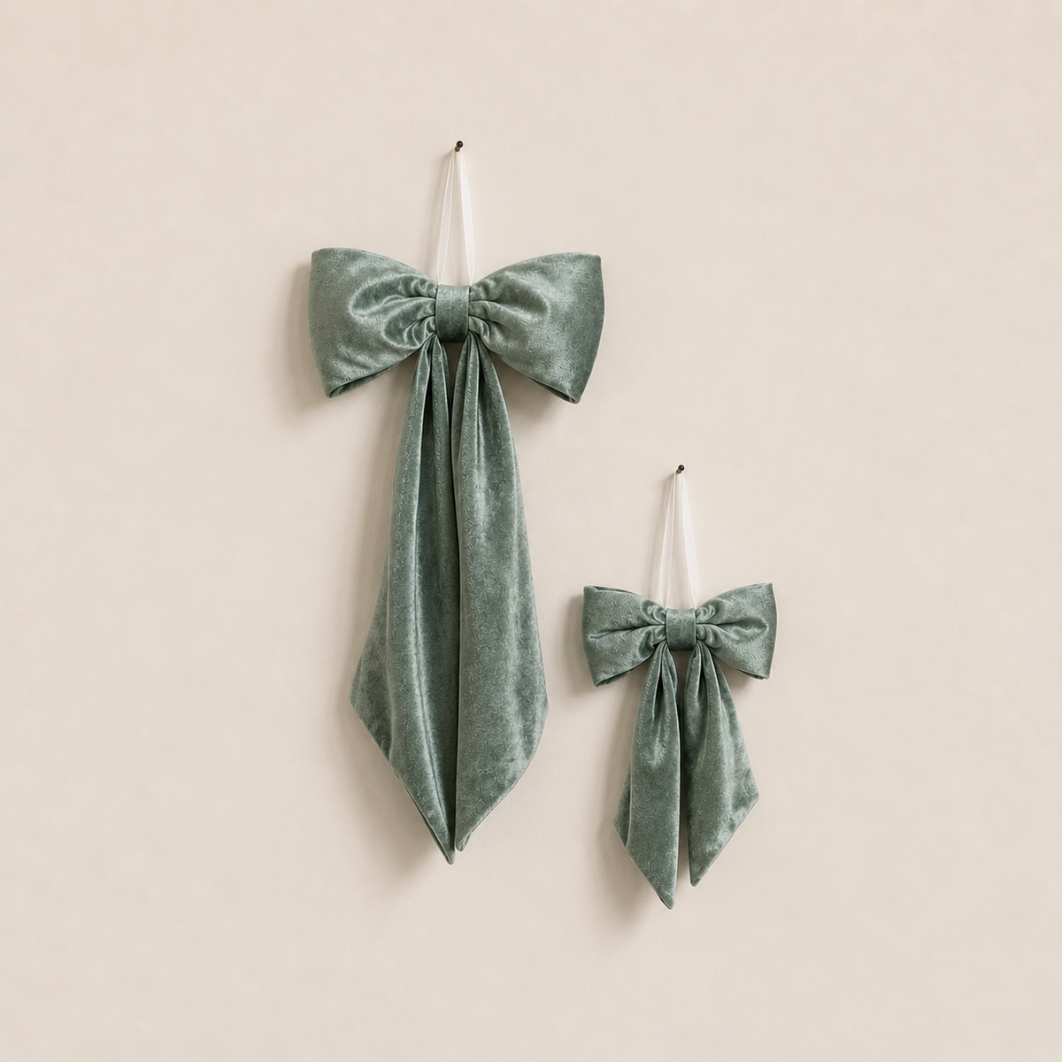 Solstice Sage Velvet Bow