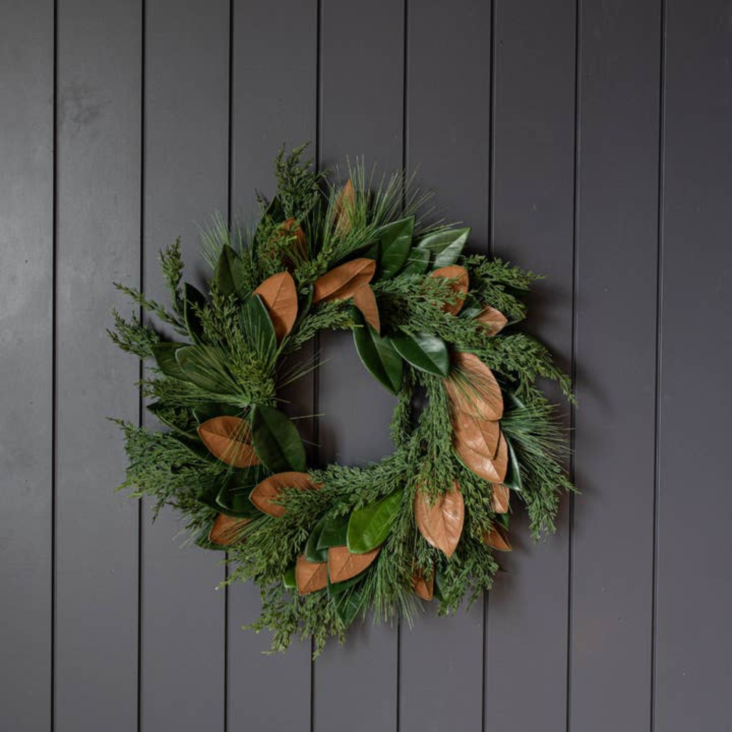 Artificial Magnolia Norfolk In/Out Real Touch 24" Wreath