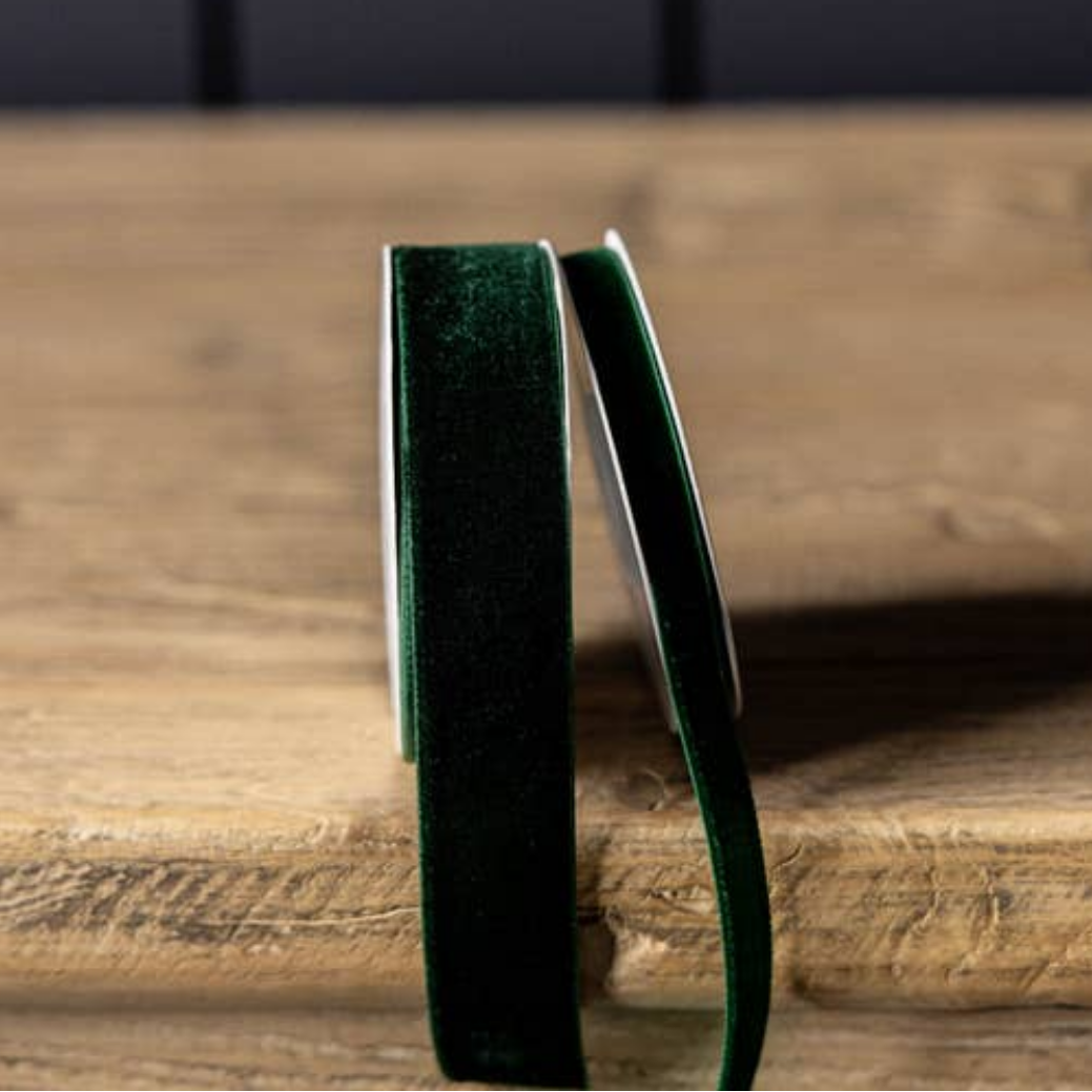 Emerald Velvet Gift Ribbon