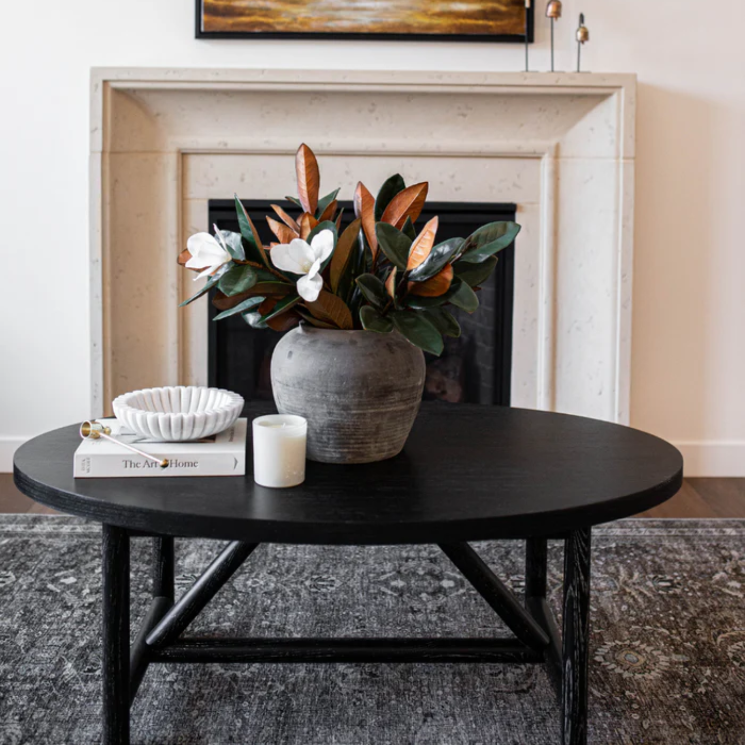 Scalloped White Marble Bowl