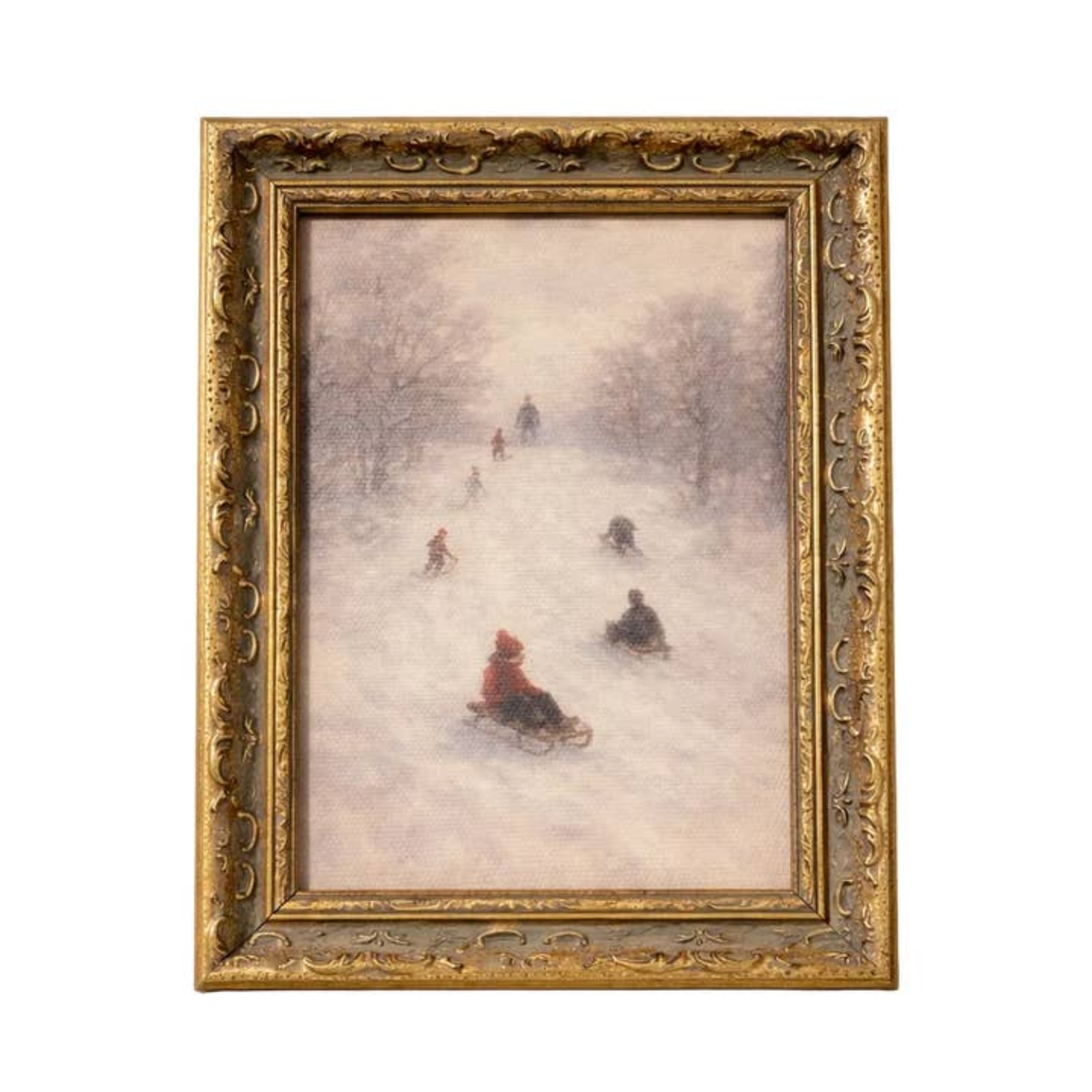 Snow Day Riders Framed Wall Art