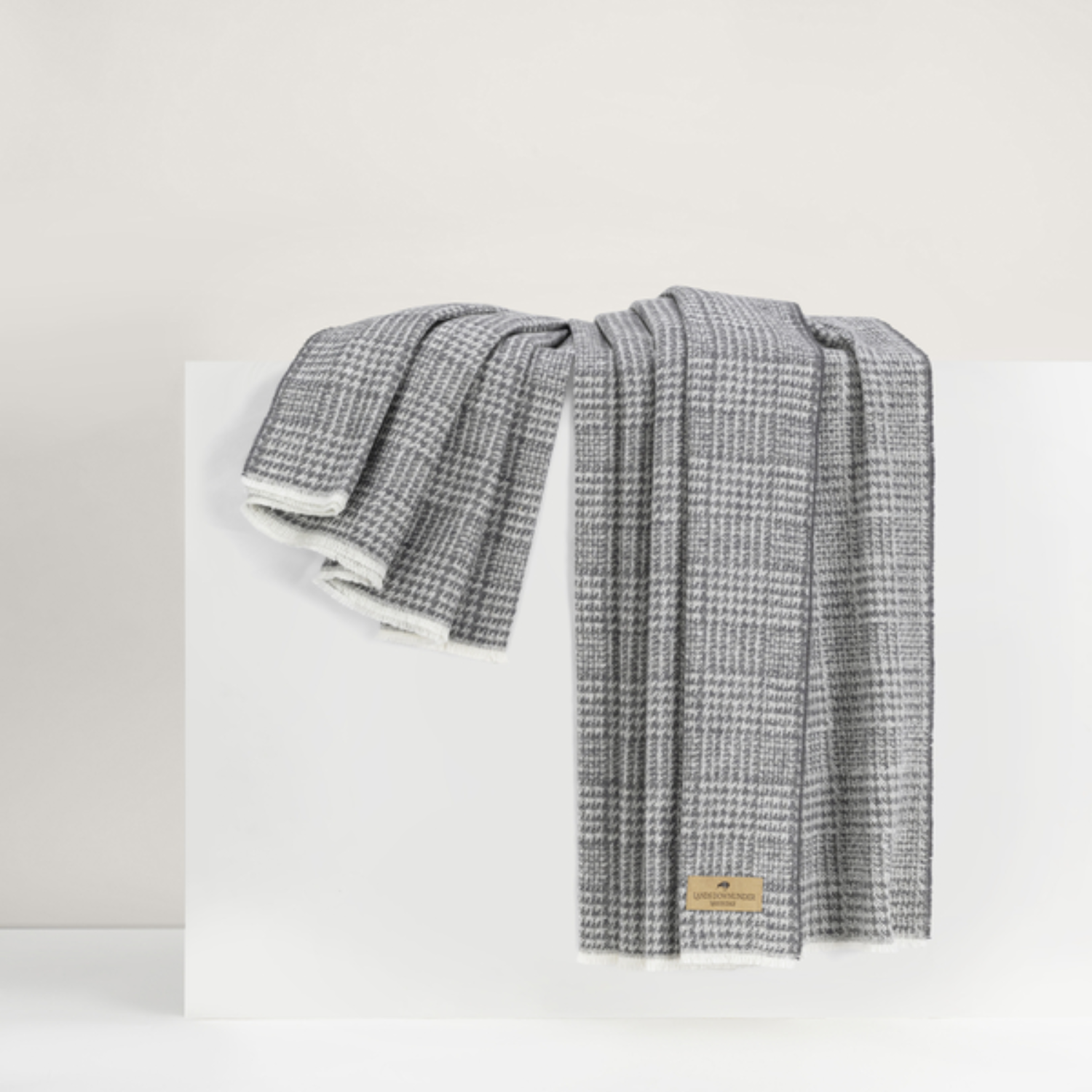 Plaid Check Cotton Throw Blanket - Charcoal