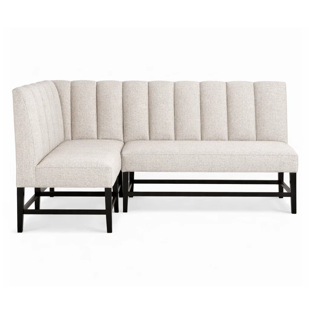 Channel L-Shape 3pc Dining Banquette Bench - Crypton® Apollo Mist