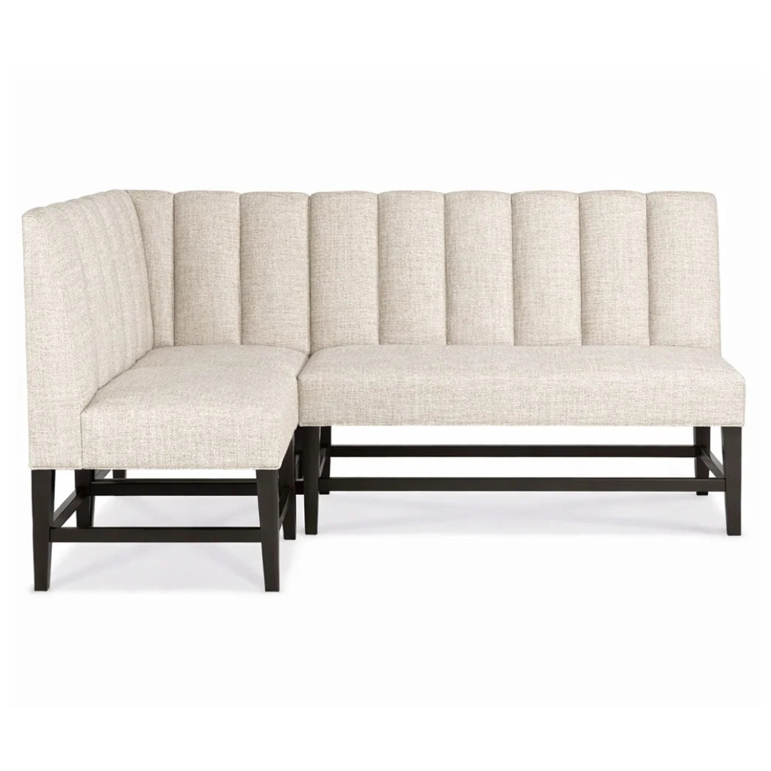 Channel L-Shape 3pc Banquette - Crypton® Calm Ecru