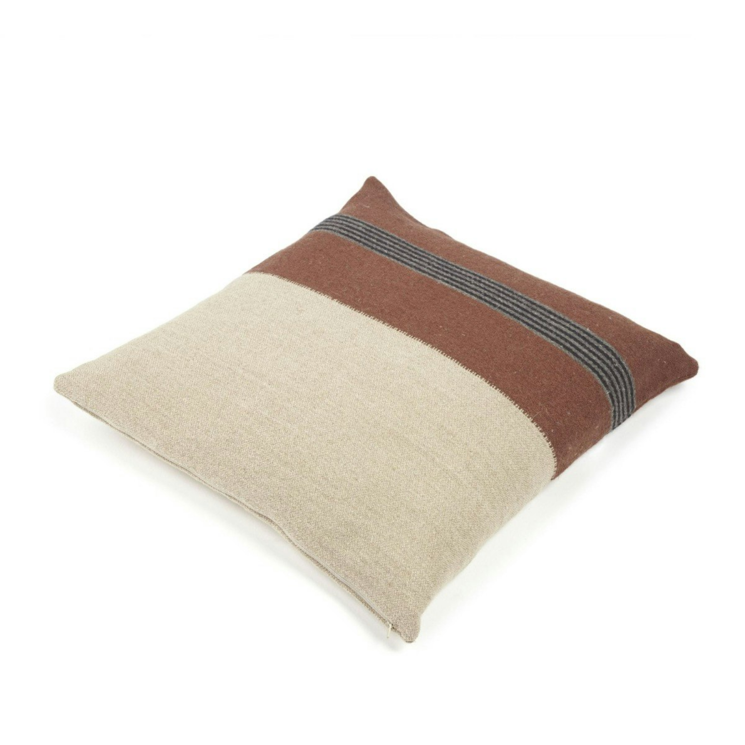 Homestead 20" Linen/Wool Blend Toss Pillow - Sienna Brown