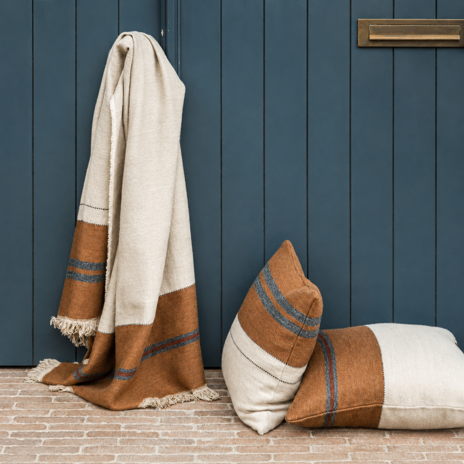 Homestead LInen/Wool Blend Toss Pillow - Drift Stripe