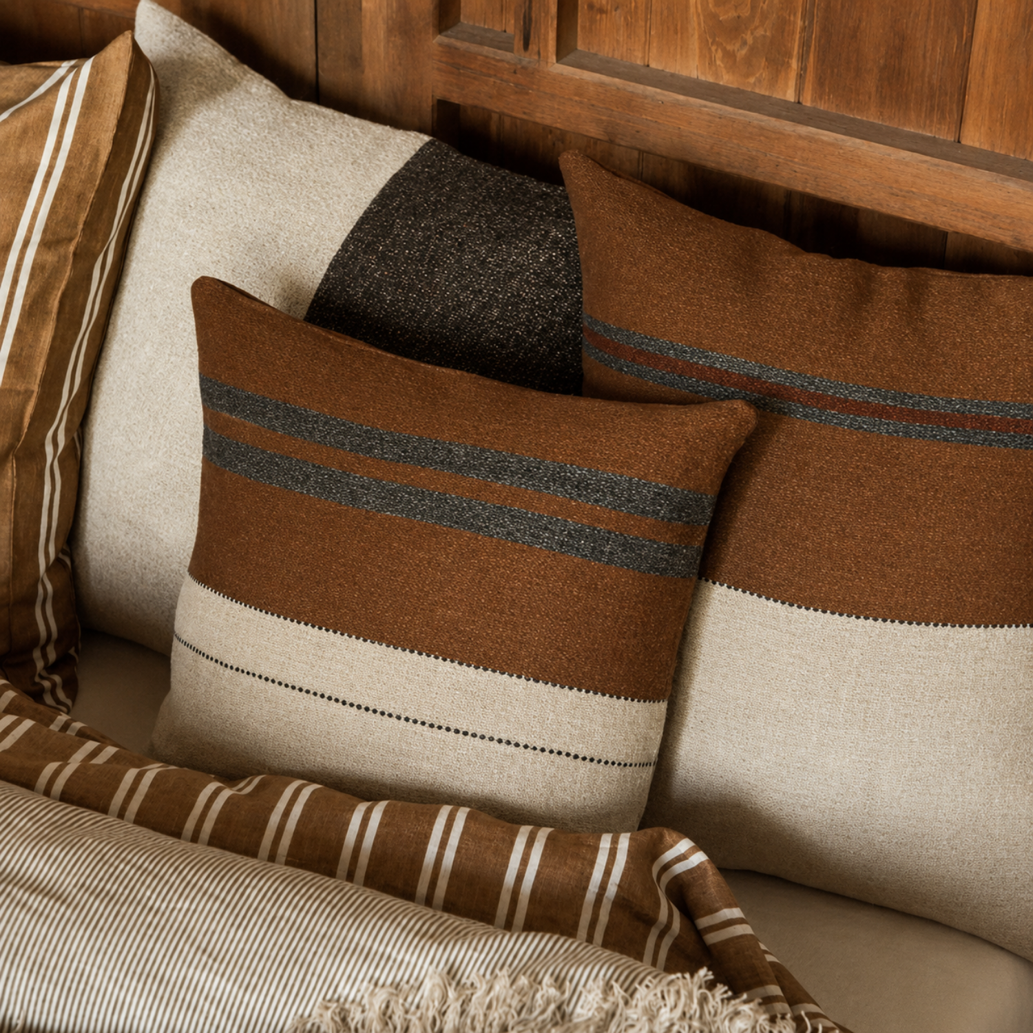Homestead LInen/Wool Blend Toss Pillow - Drift Stripe