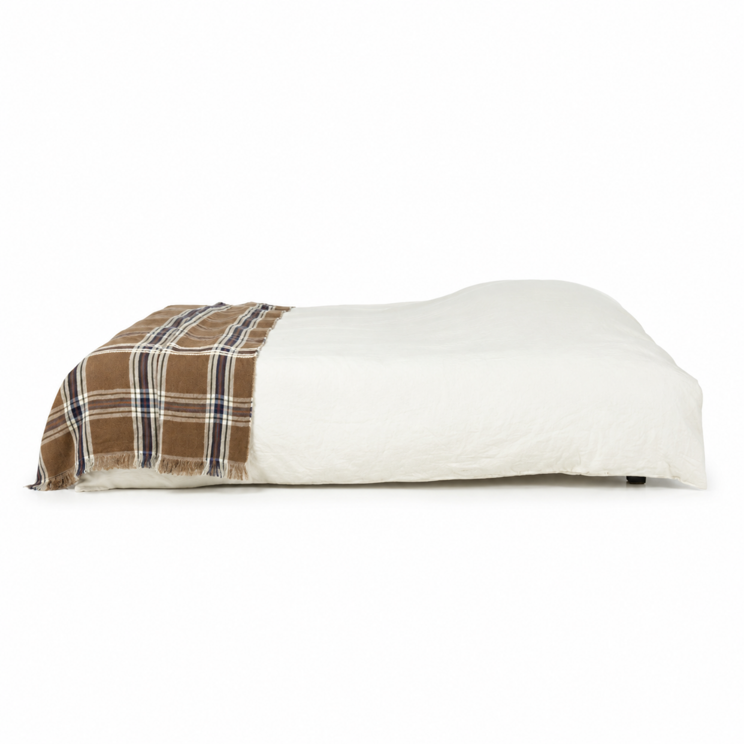 Homestead Fringe Linen Tablecloth - Sable Check