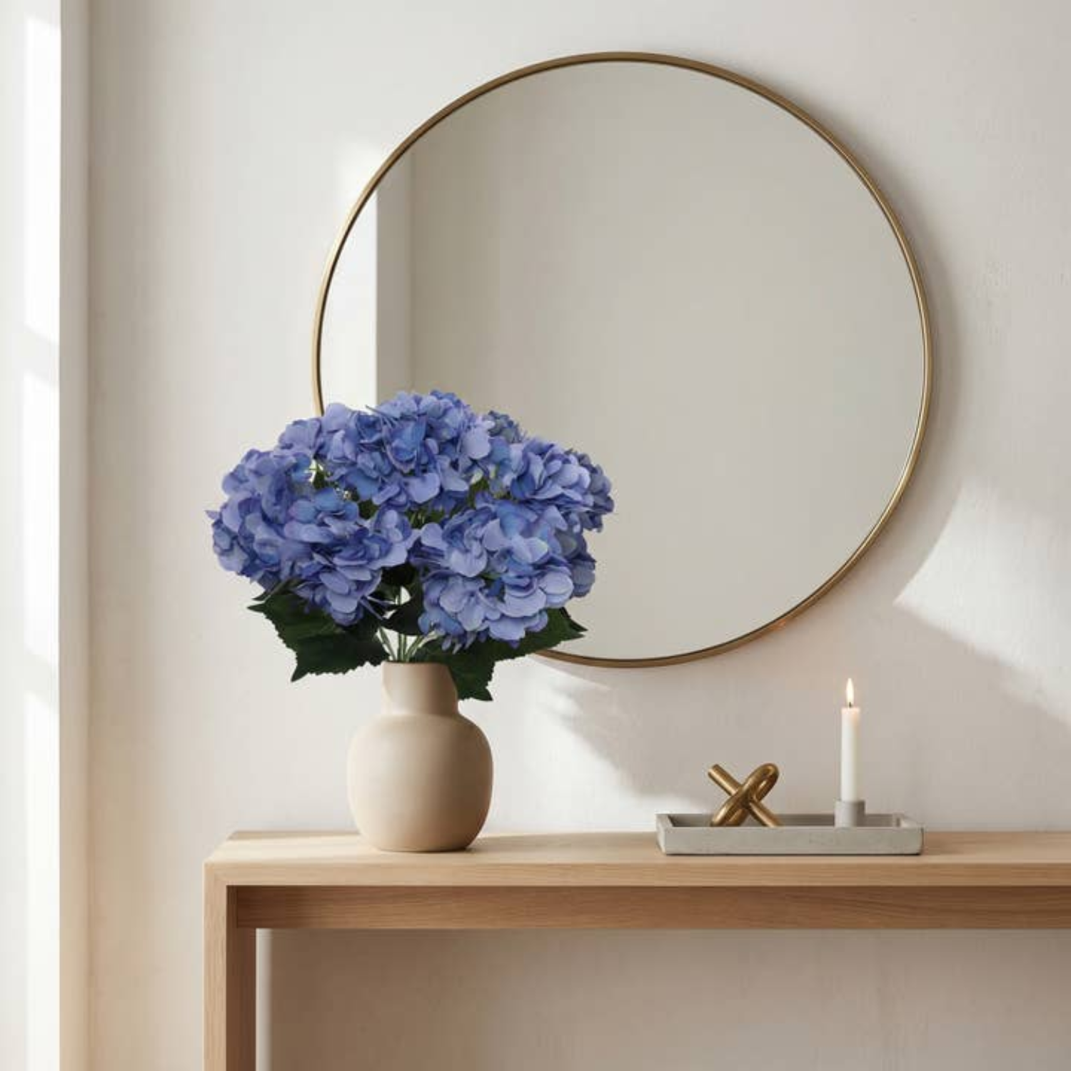 Artificial Hydrangea Bouquet- Midnight Blue