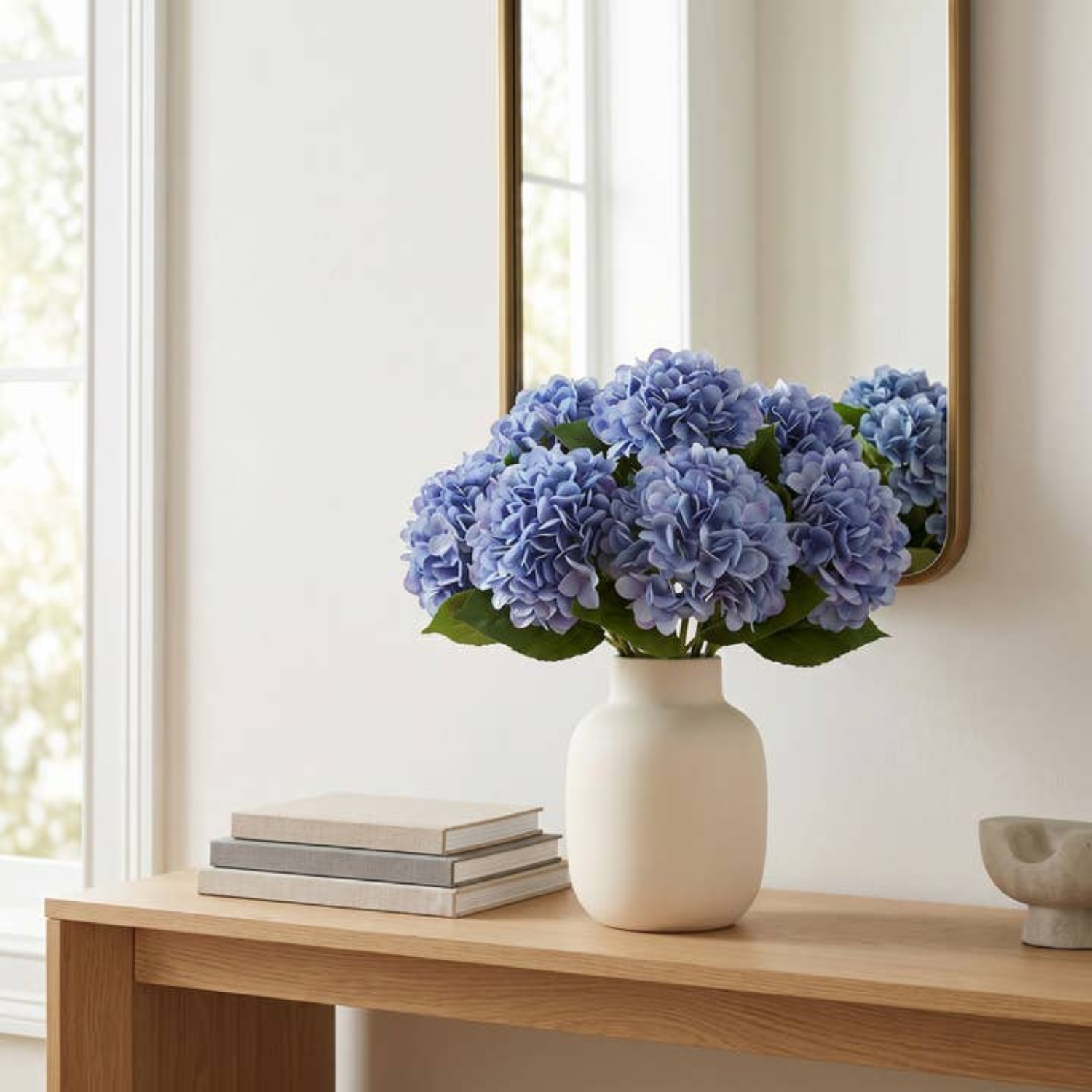 Artificial Hydrangea Stem- Blue