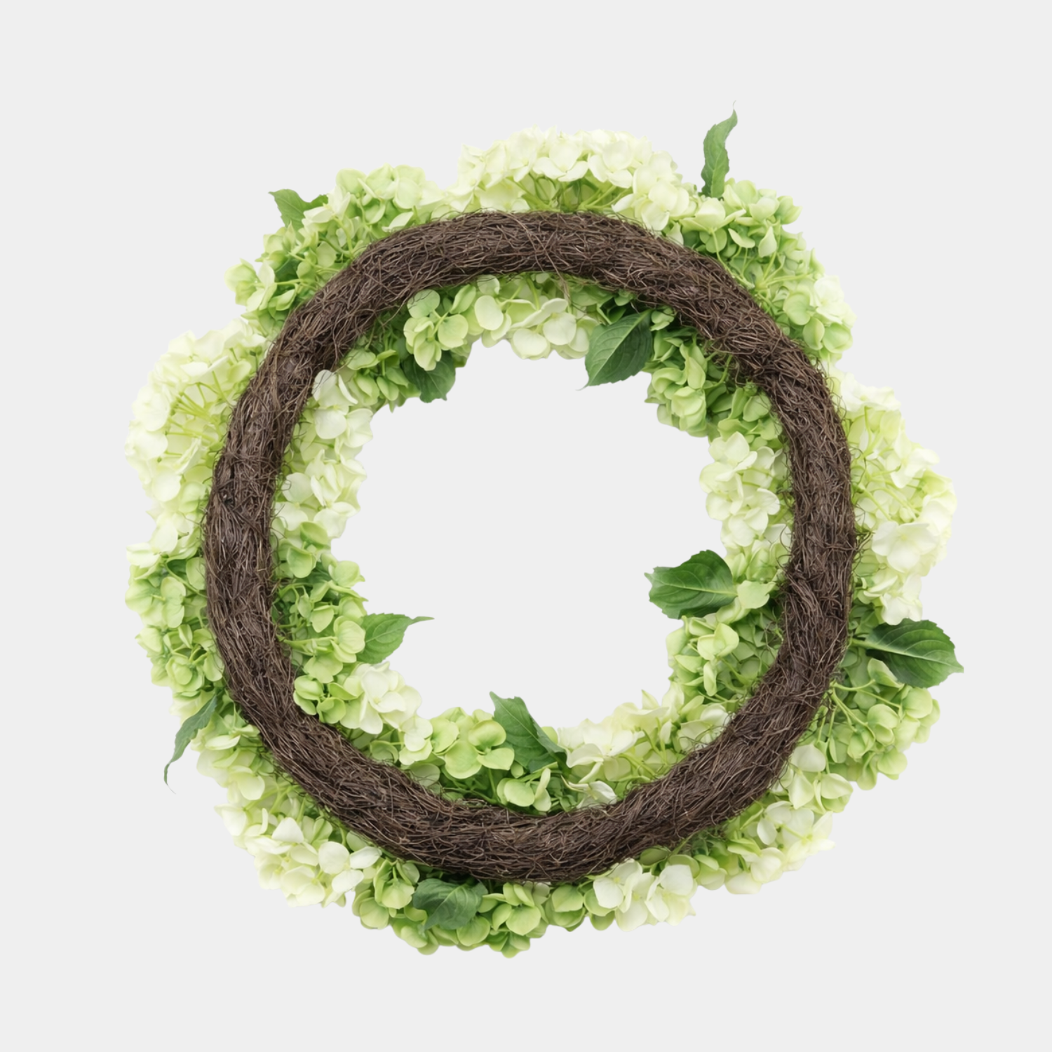 Artificial Green Hydrangea Wreath