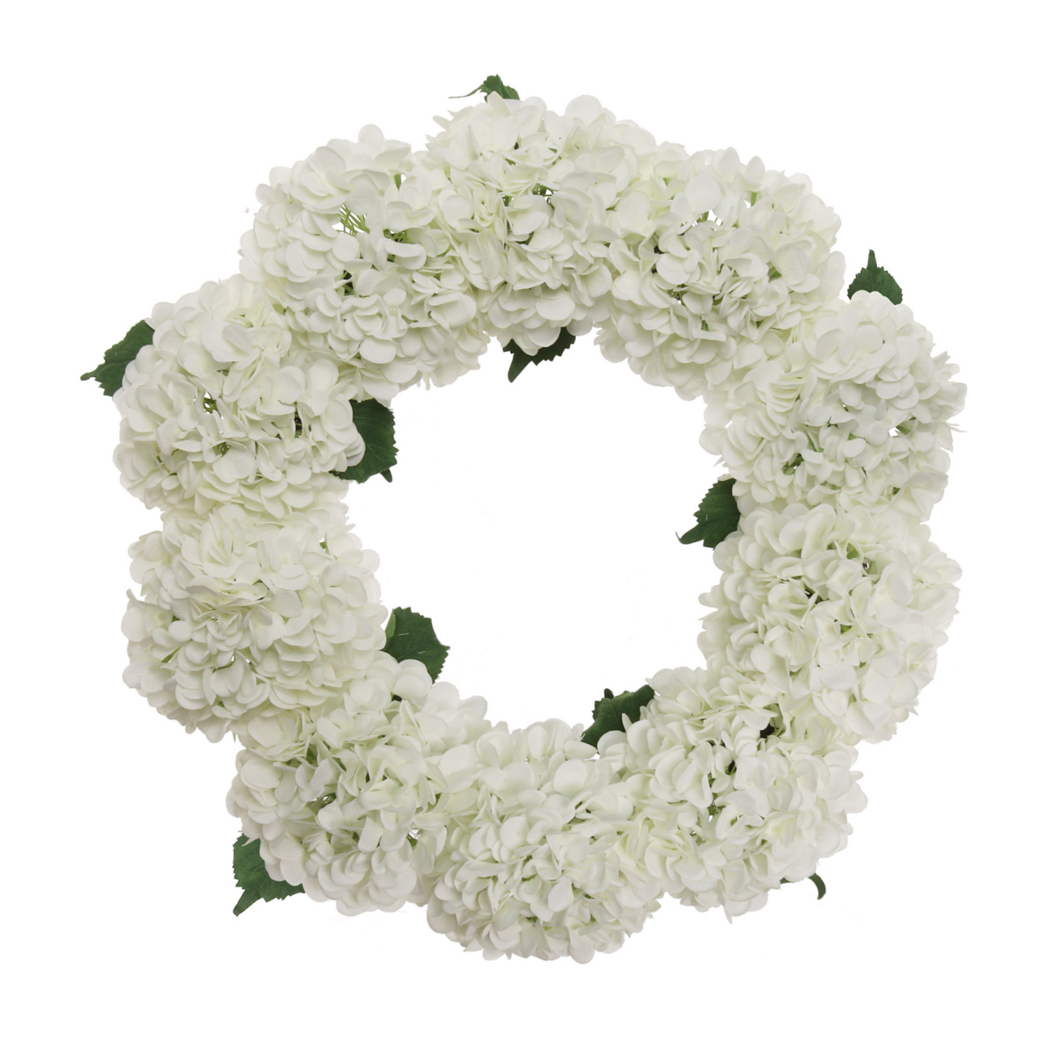 Artificial White Hydrangea Wreath